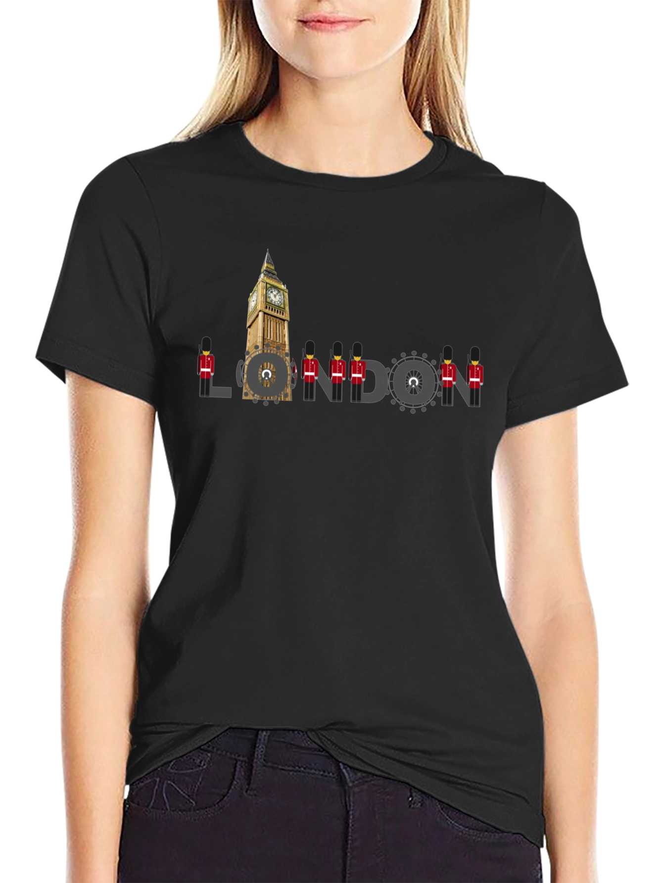 London Graphic Tee - Mens Black Crew Neck