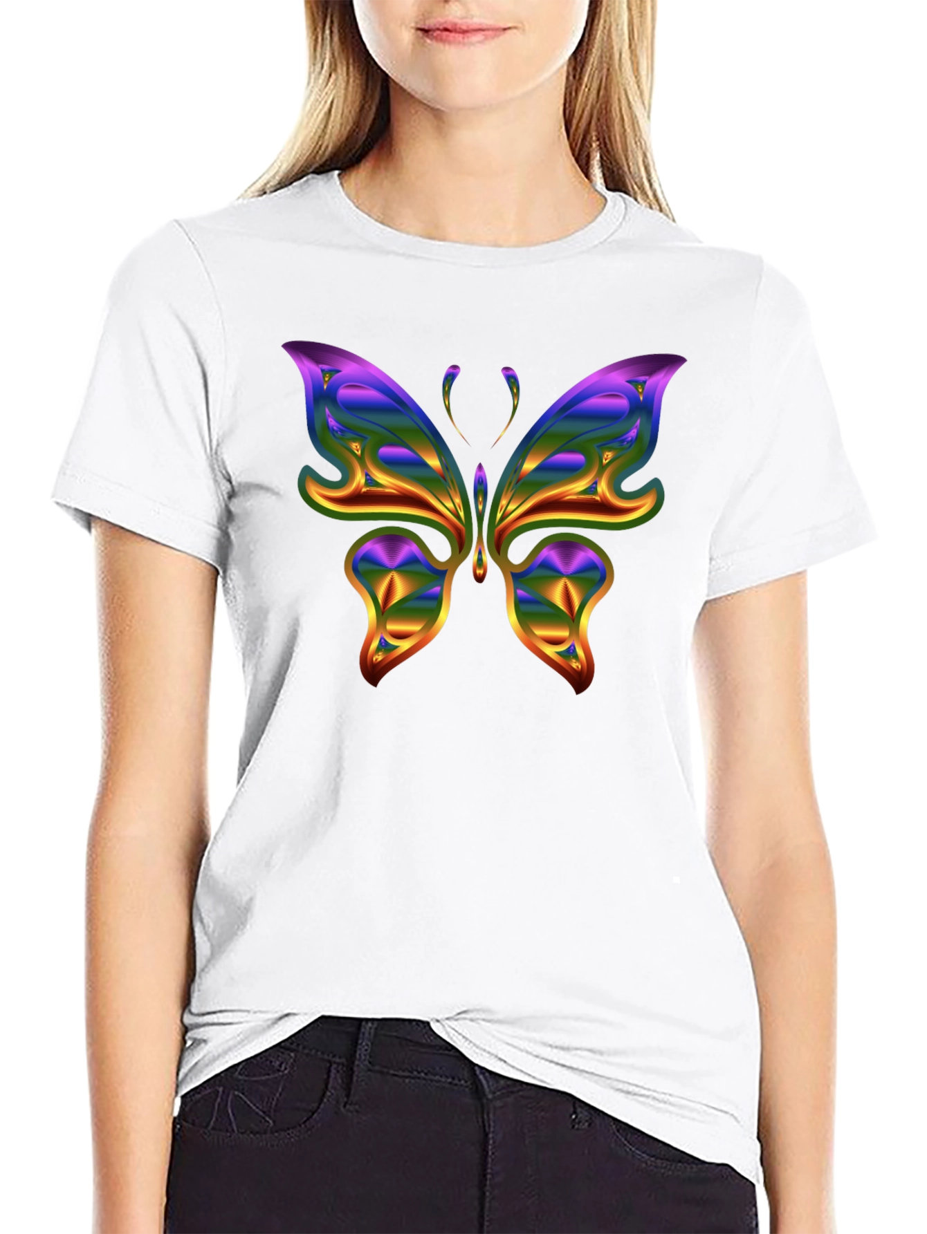 Butterfly Graphic Tee - Black Unisex Shirt