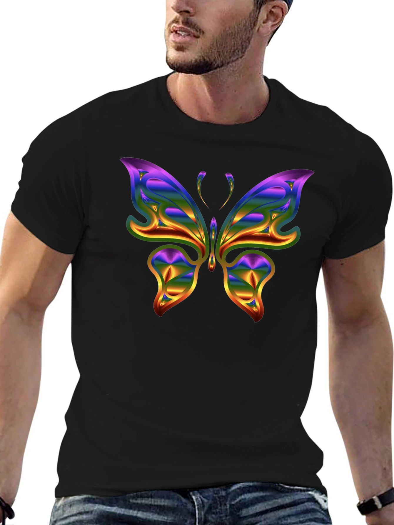 Butterfly Graphic Tee - Black Unisex Shirt