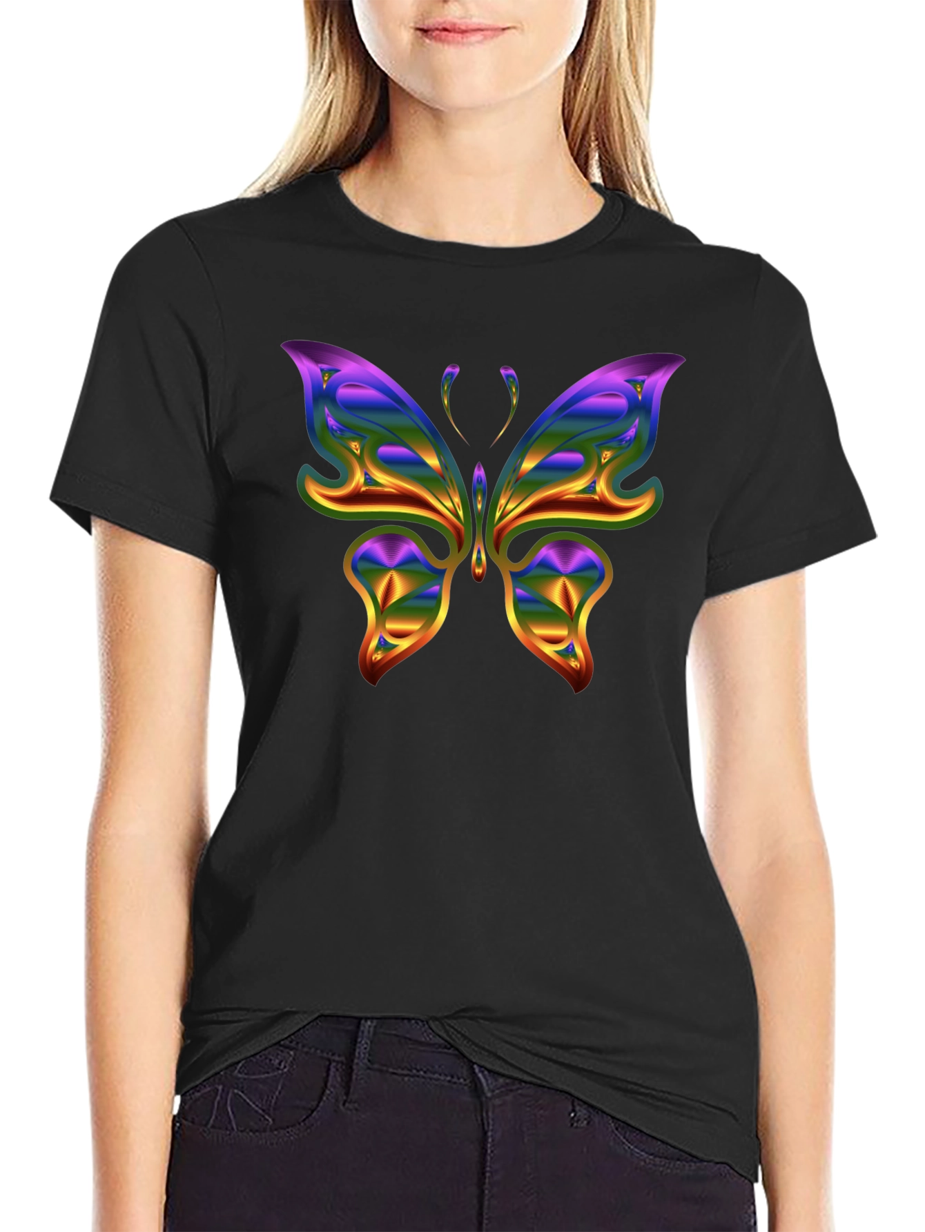 Butterfly Graphic Tee - Black Unisex Shirt