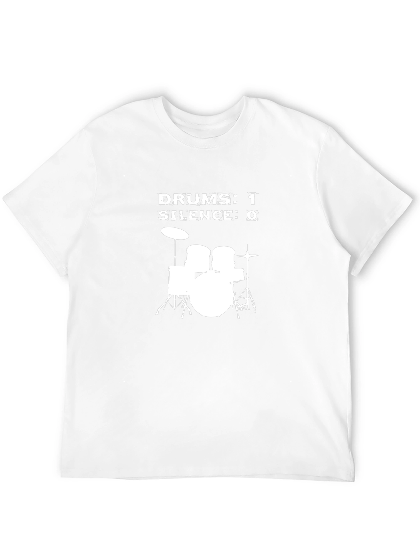 Drums 1 Silence 0 Graphic T-Shirt - Black