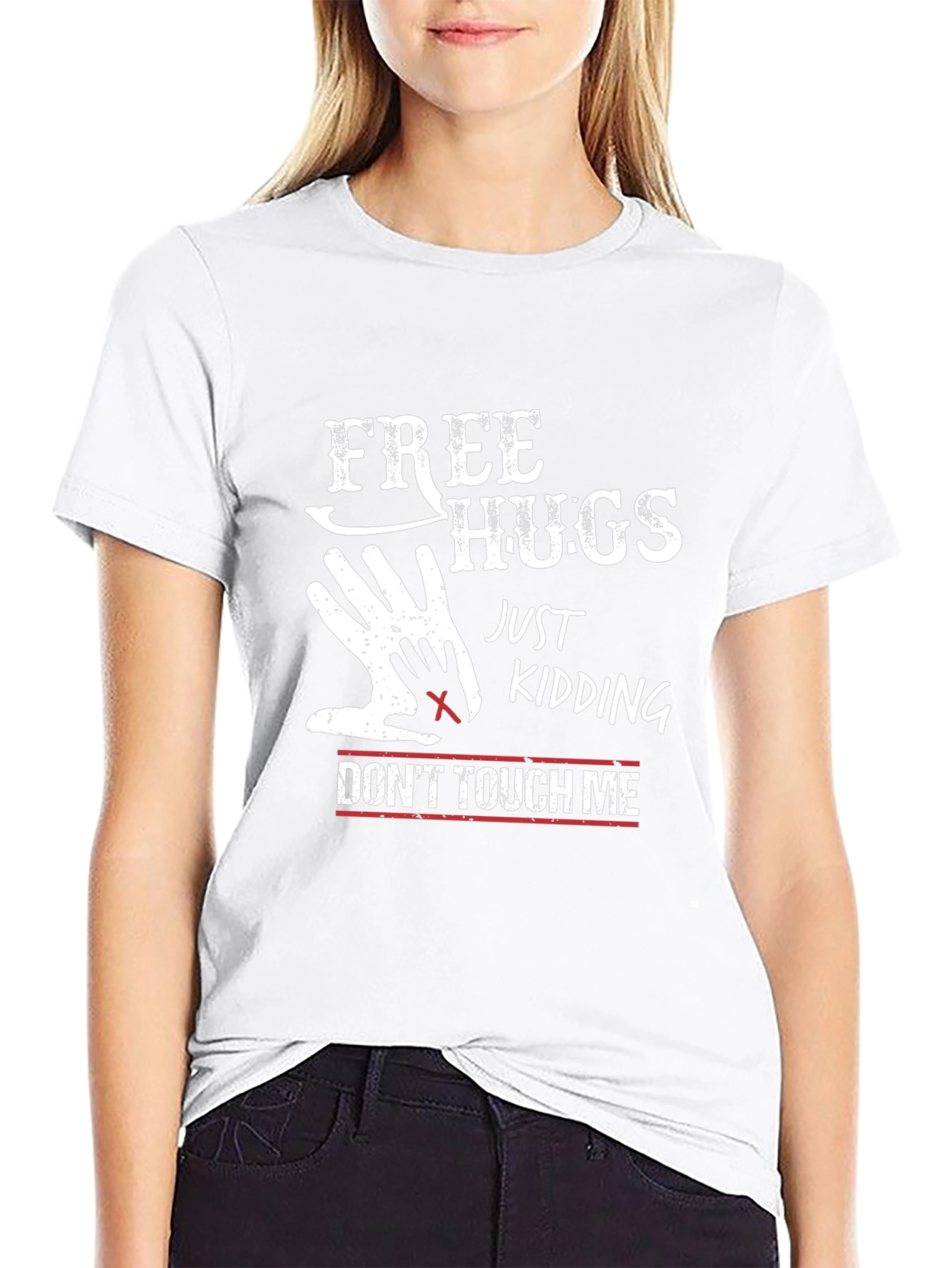 Funny Free Hugs Just Kidding T-Shirt