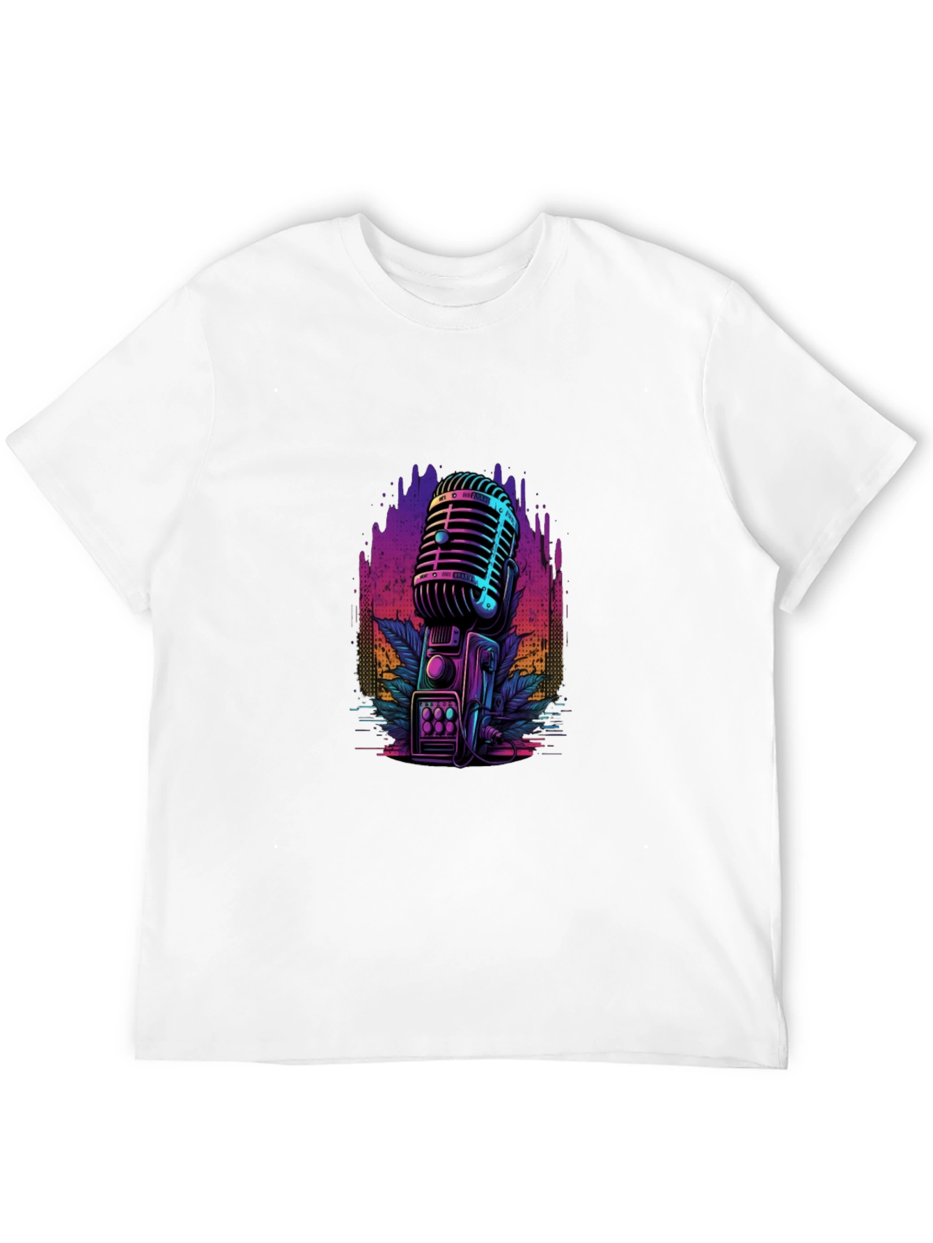 Retro Microphone Graphic T-Shirt