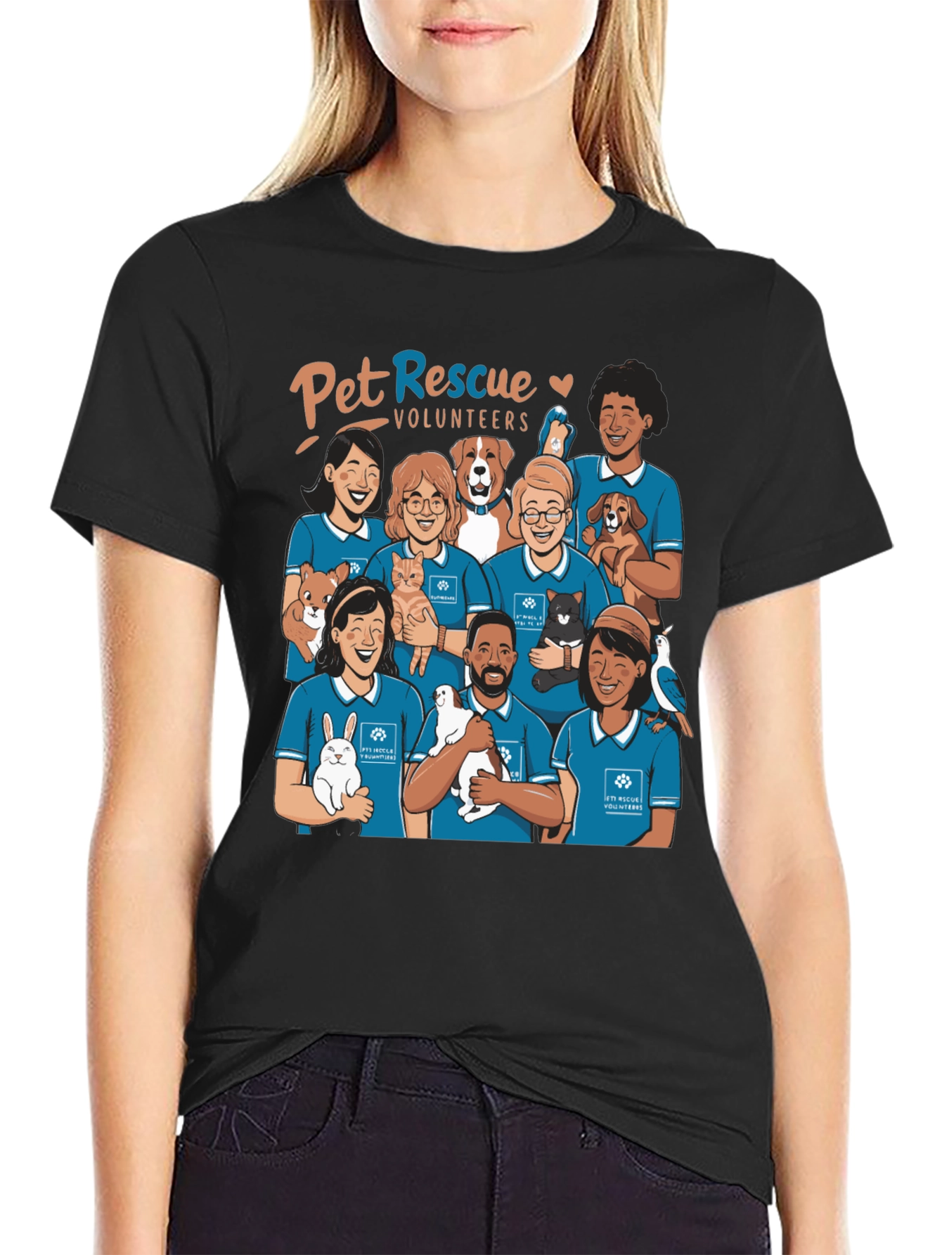 Pet Rescue Volunteers Graphic T-Shirt