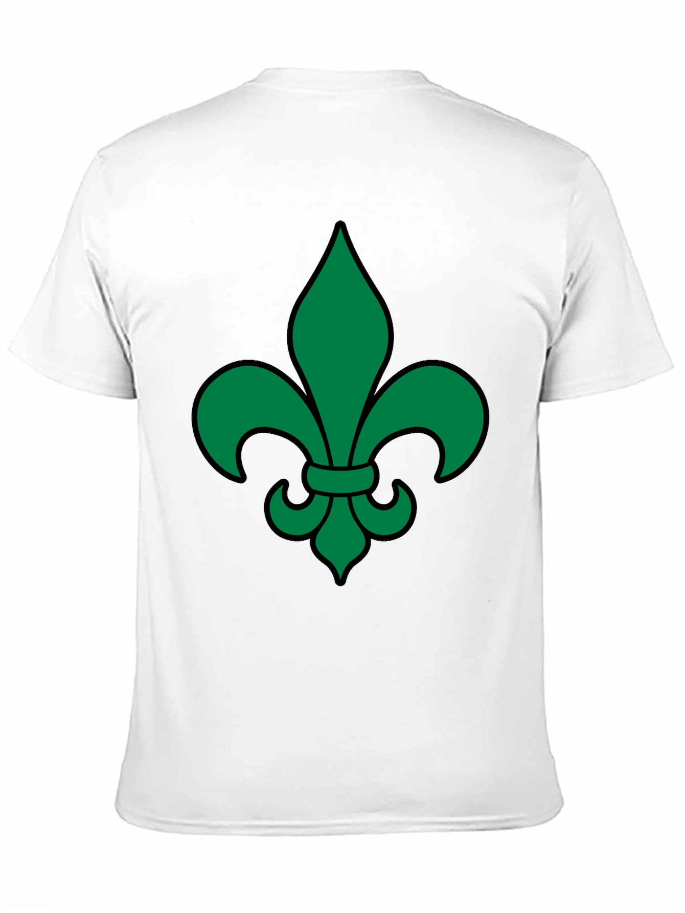 Green Fleur-de-lis Black T-Shirt