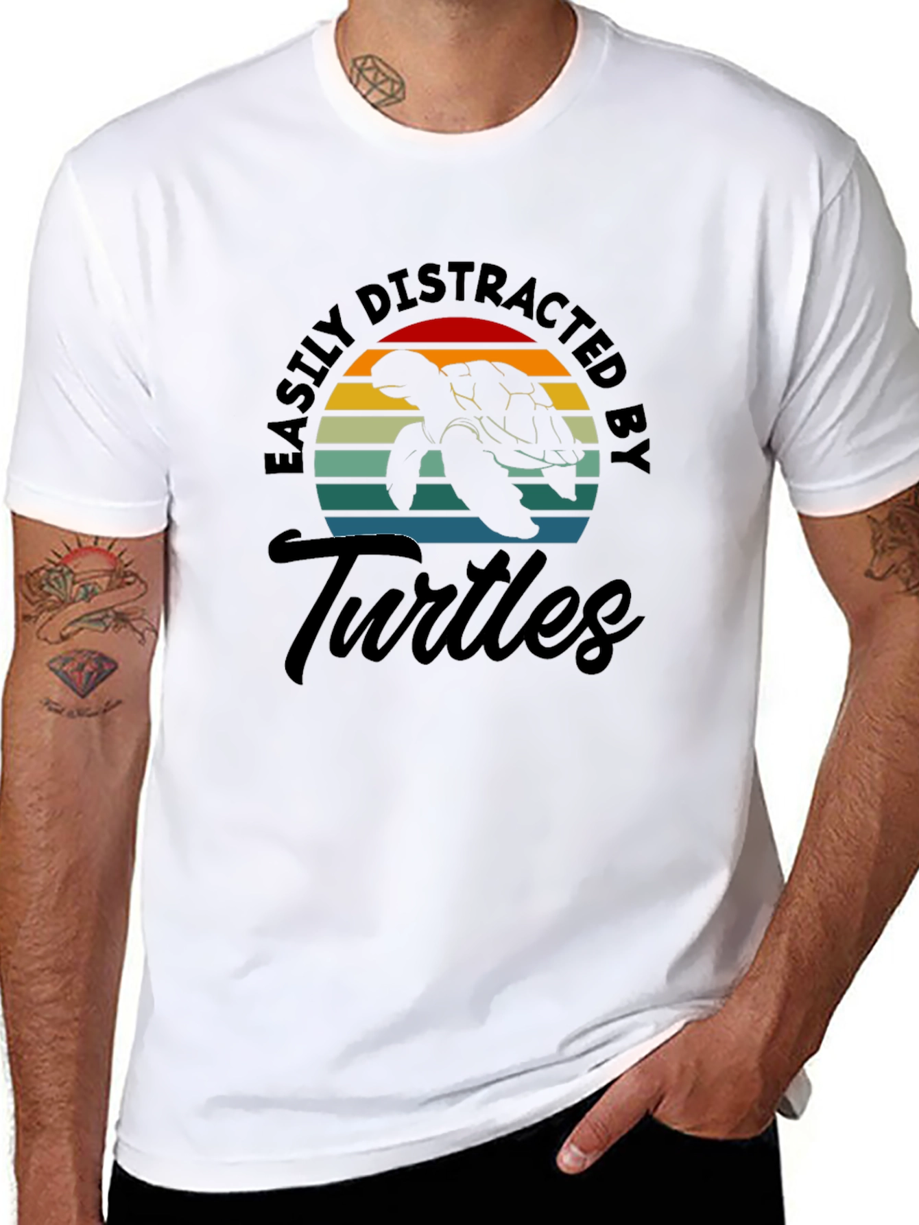 Easily Distracted by Turtles Graphic T-Shirt