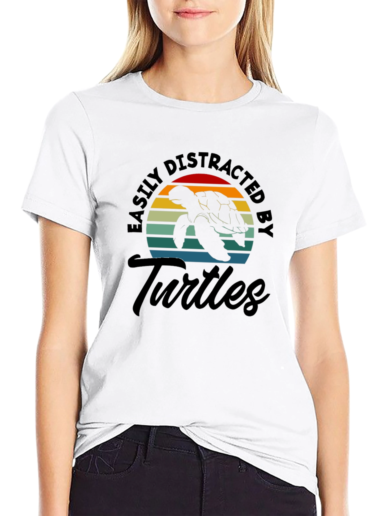 Easily Distracted by Turtles Graphic T-Shirt