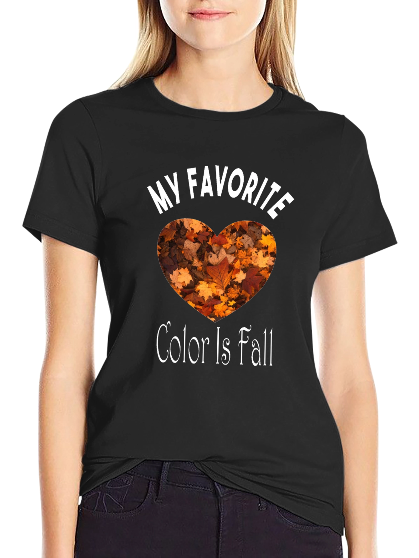 Fall Foliage Heart Graphic Tee