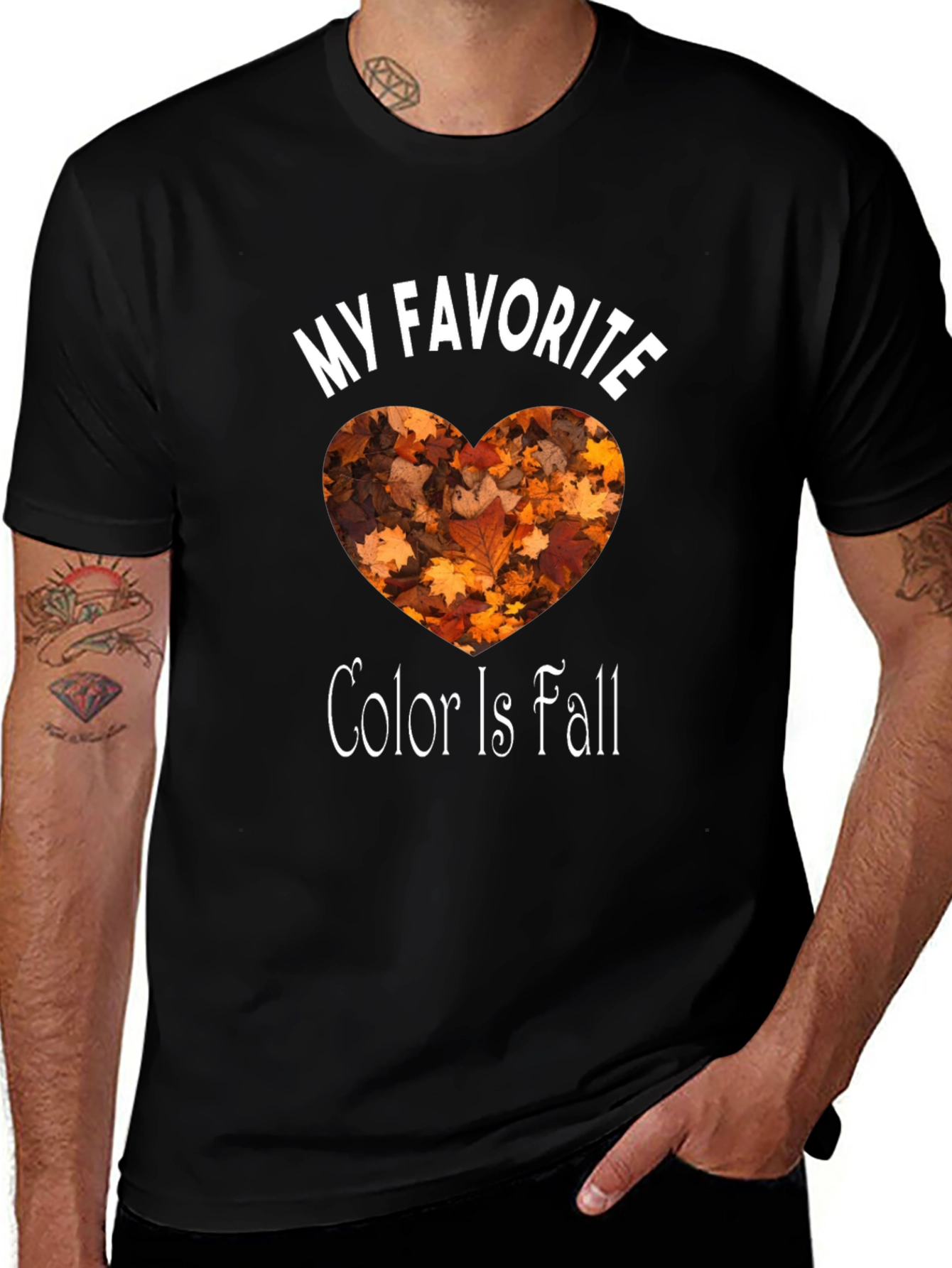 Fall Foliage Heart Graphic Tee