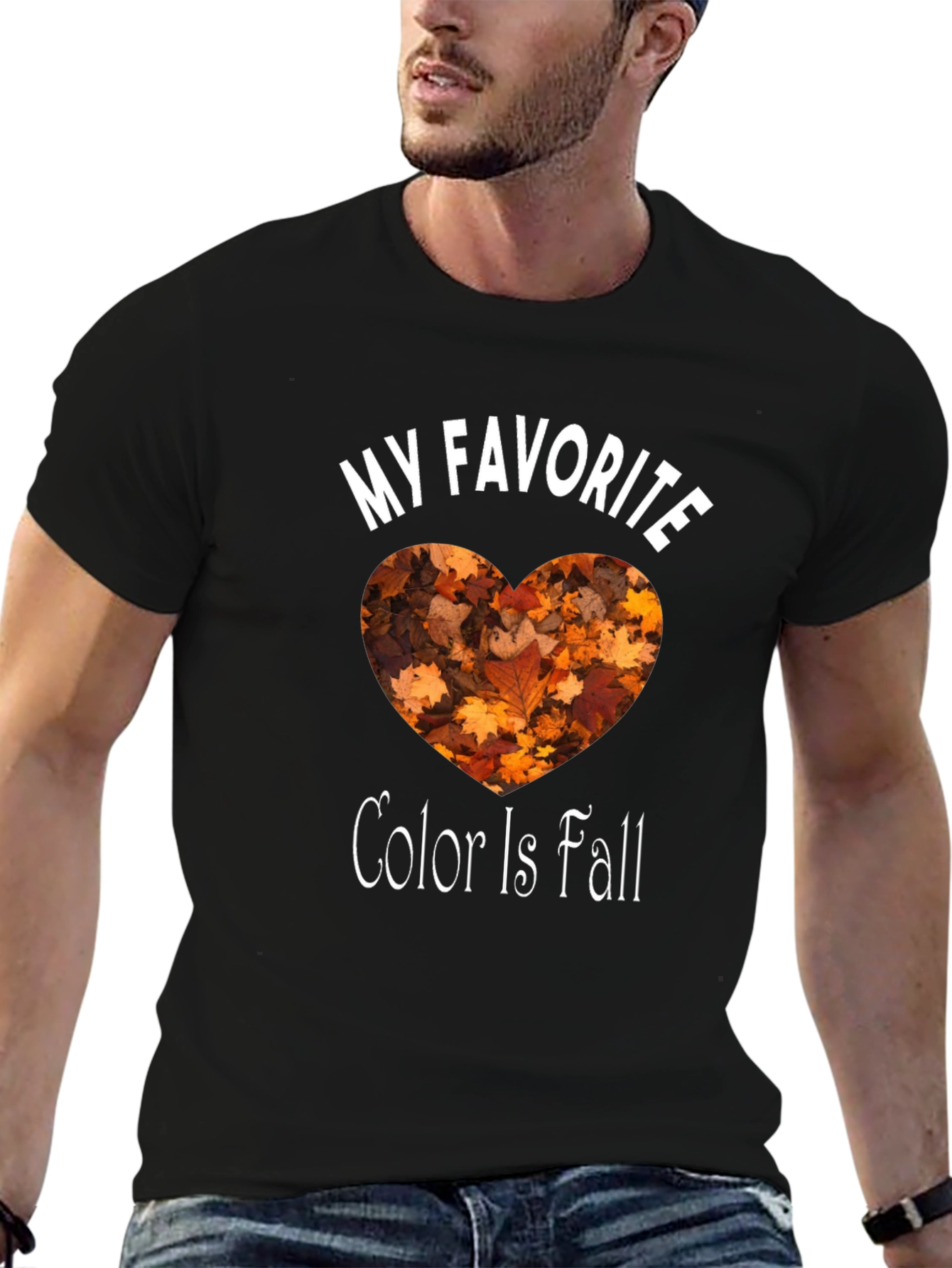 Fall Foliage Heart Graphic Tee