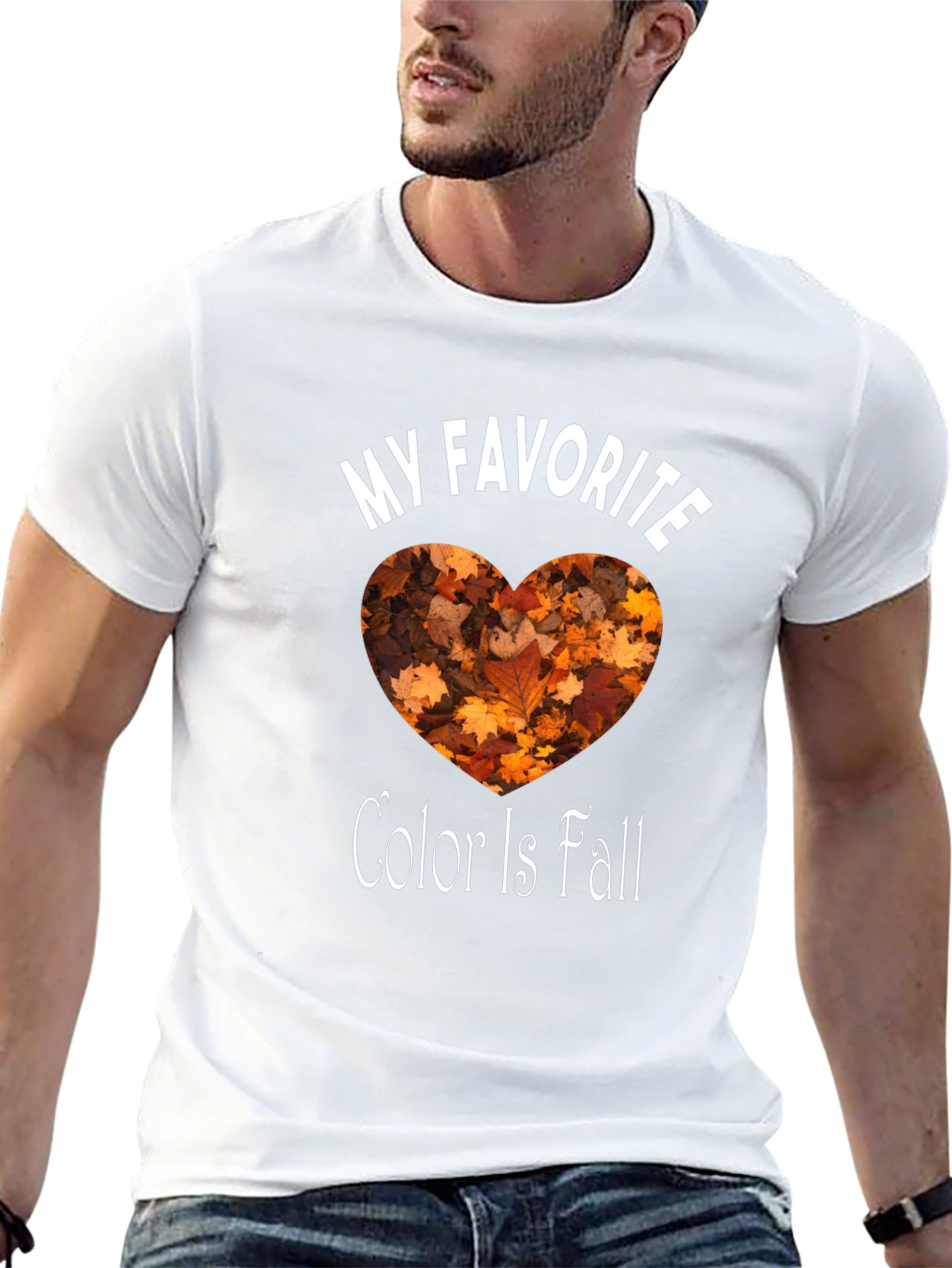 Fall Foliage Heart Graphic Tee