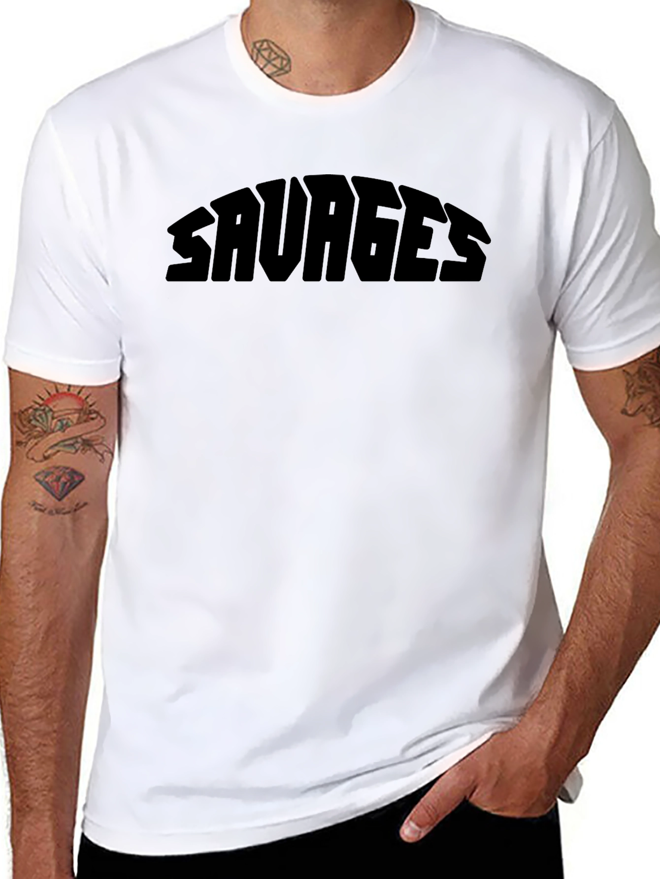 Savages Graphic Print Black T-Shirt