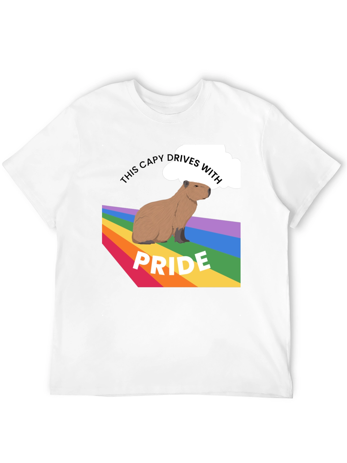 Capybara Pride T-Shirt - LGBTQ+ Ally Tee