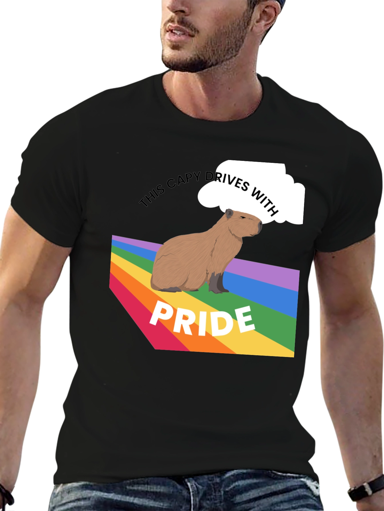 Capybara Pride T-Shirt - LGBTQ+ Ally Tee
