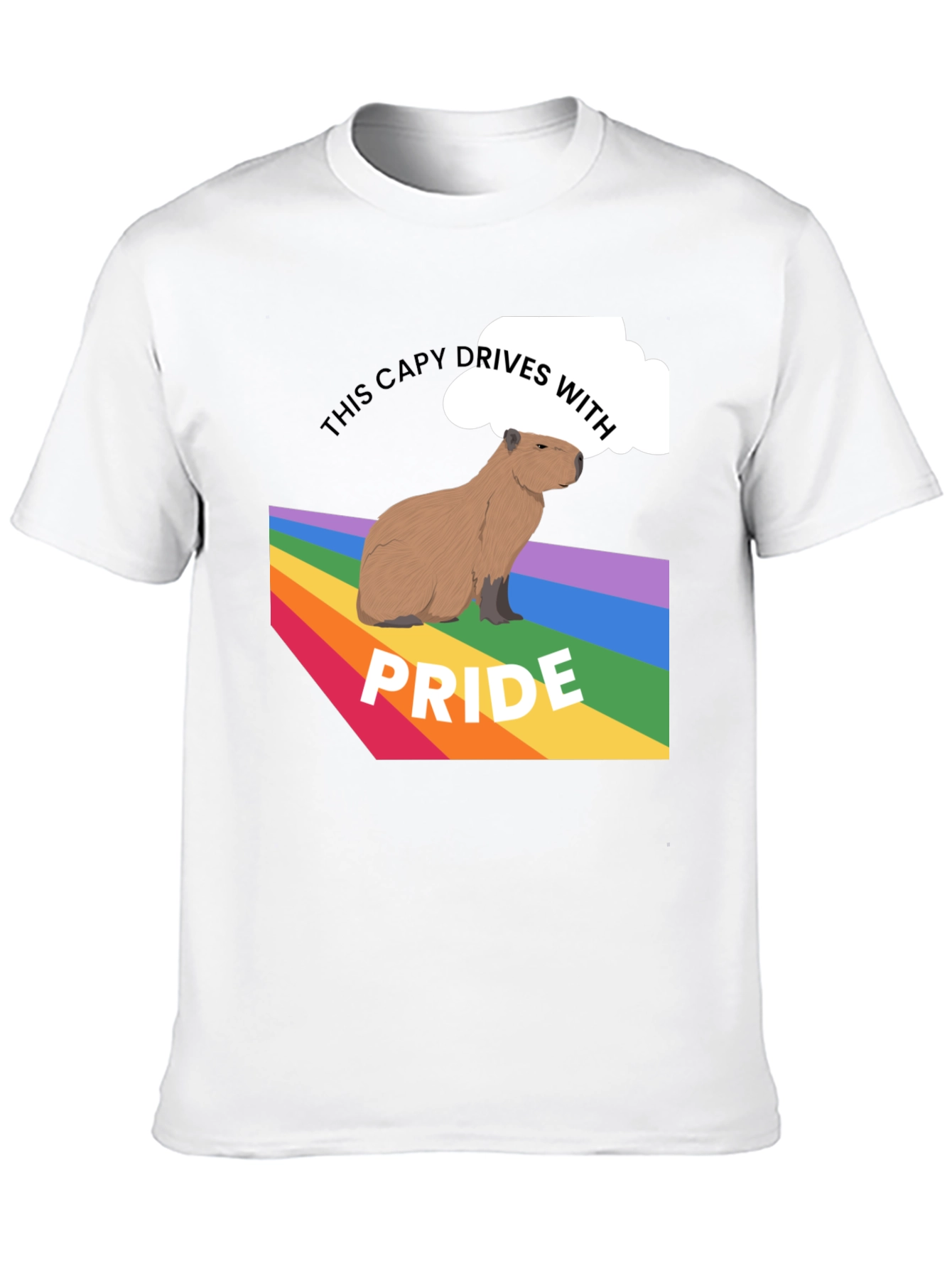 Capybara Pride T-Shirt - LGBTQ+ Ally Tee