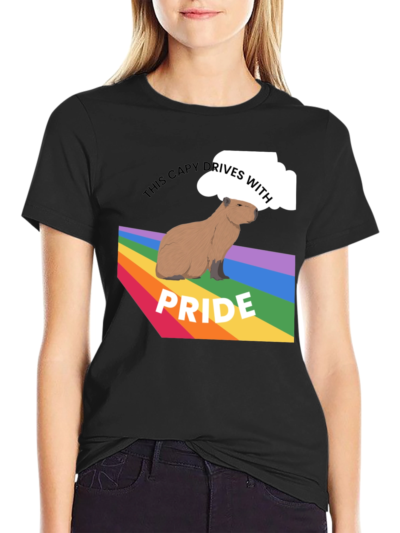 Capybara Pride T-Shirt - LGBTQ+ Ally Tee