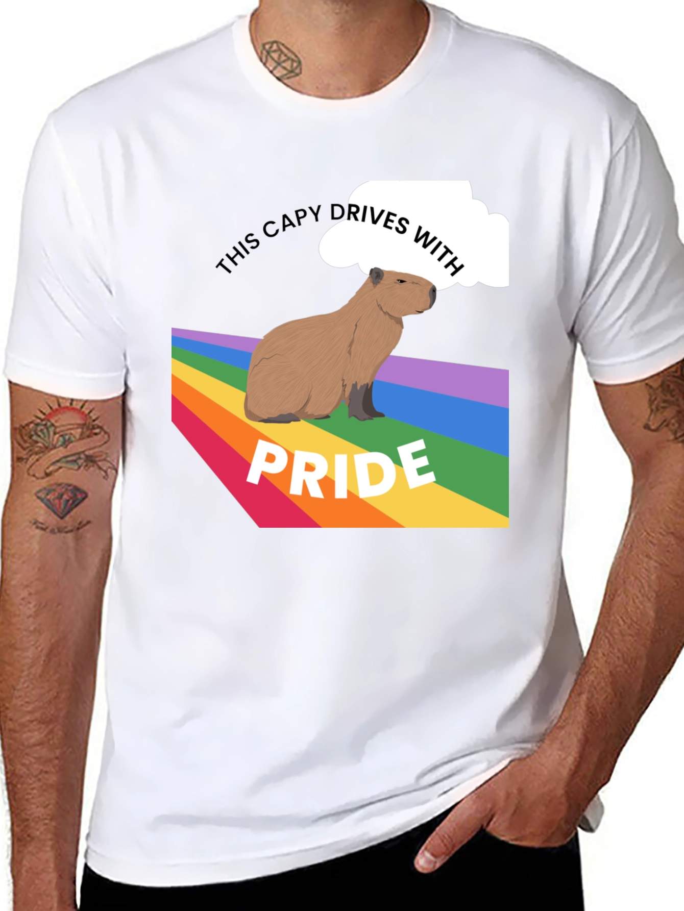 Capybara Pride T-Shirt - LGBTQ+ Ally Tee