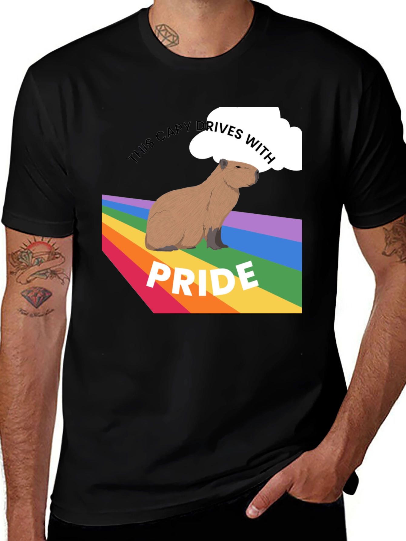 Capybara Pride T-Shirt - LGBTQ+ Ally Tee