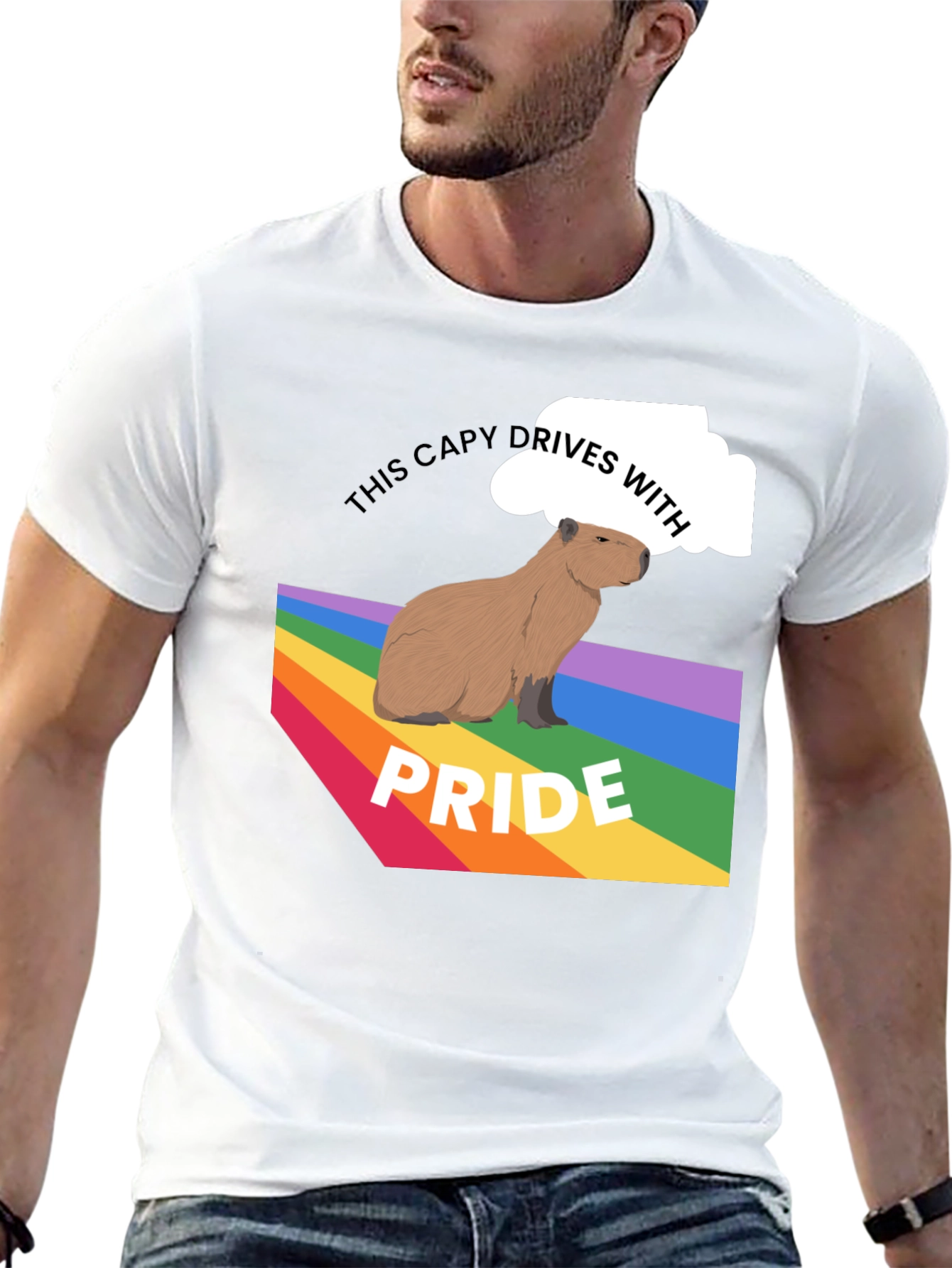 Capybara Pride T-Shirt - LGBTQ+ Ally Tee