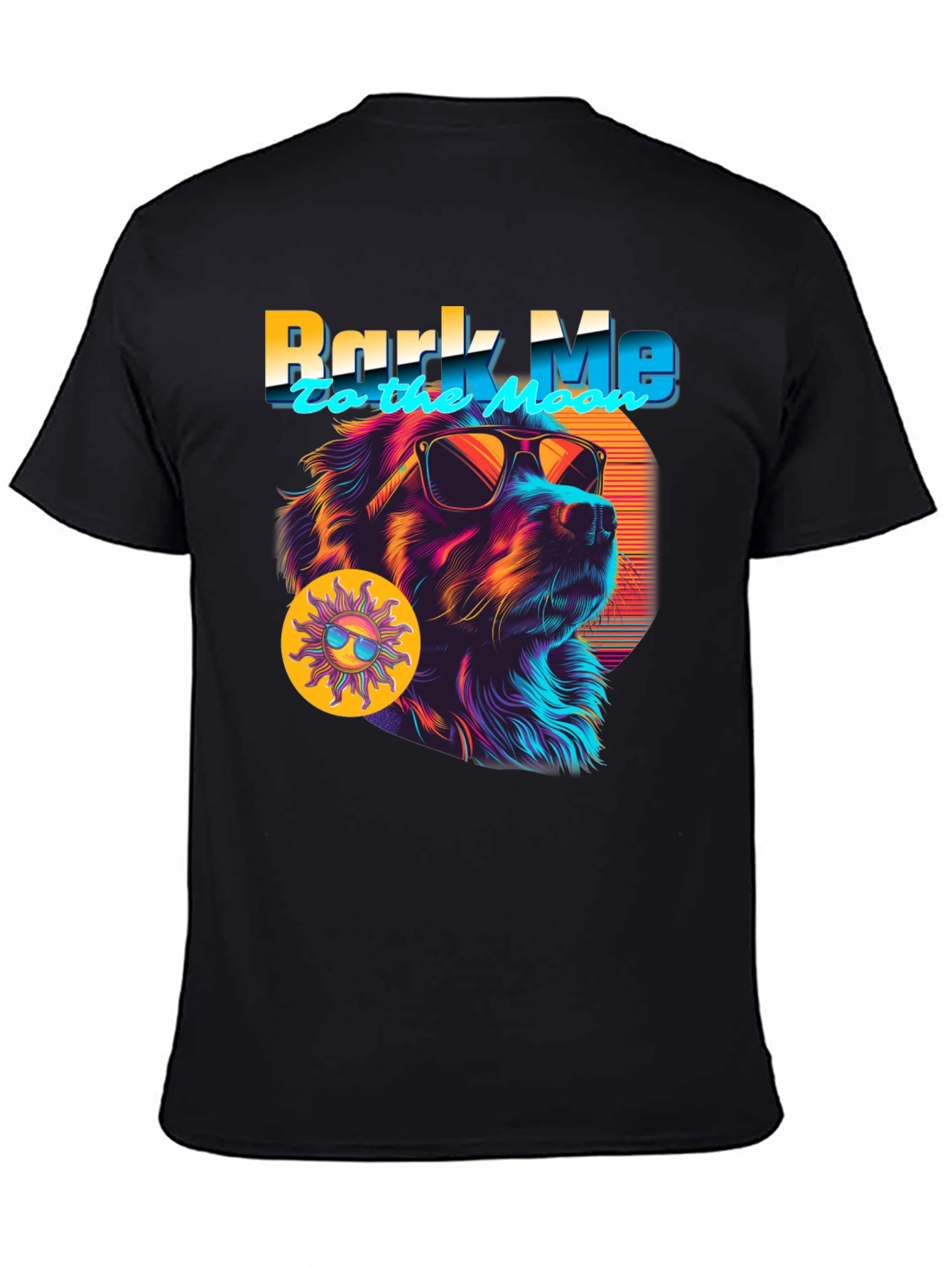 Bark Me To The Moon Dog Graphic T-Shirt