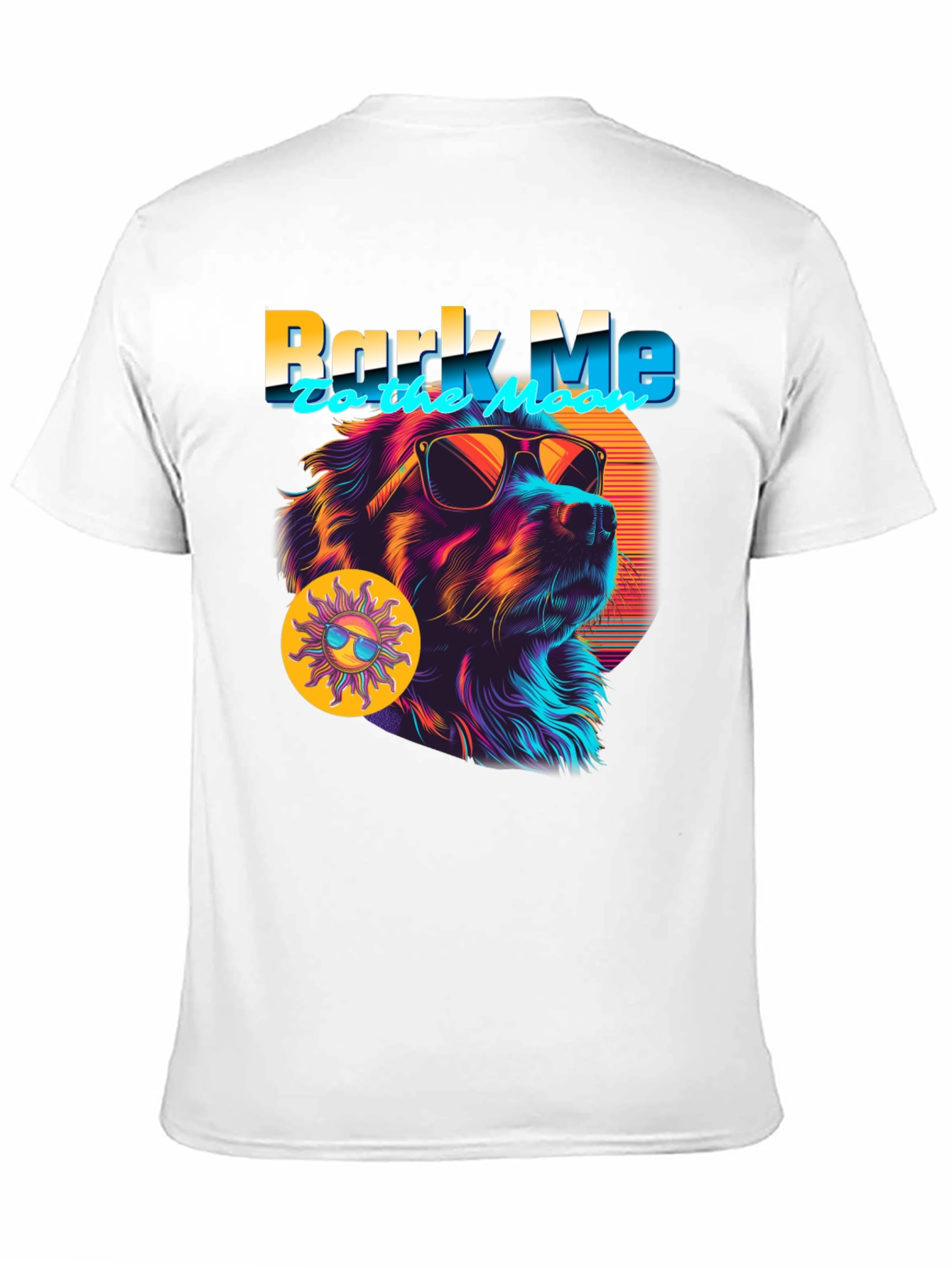 Bark Me To The Moon Dog Graphic T-Shirt