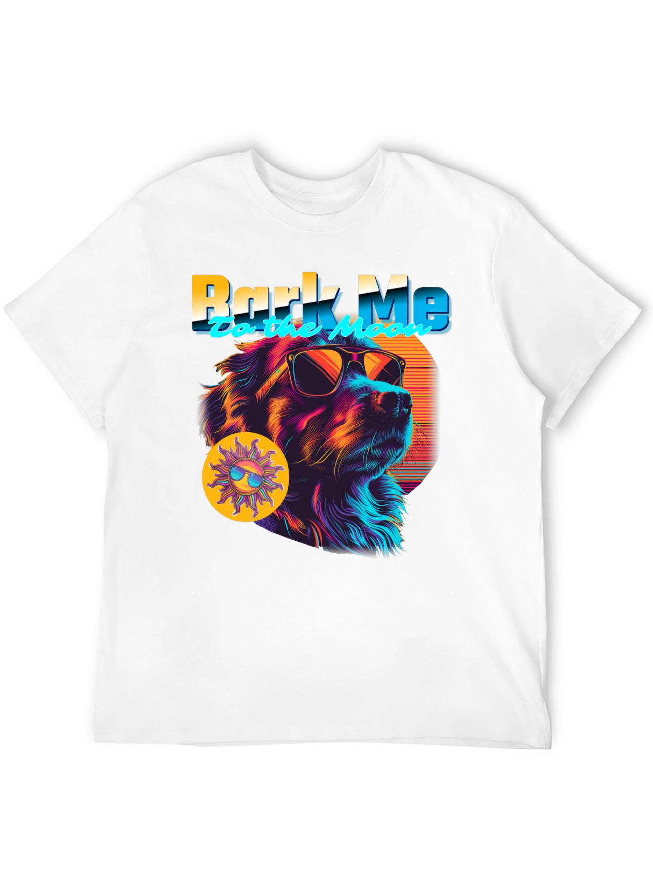 Bark Me To The Moon Dog Graphic T-Shirt