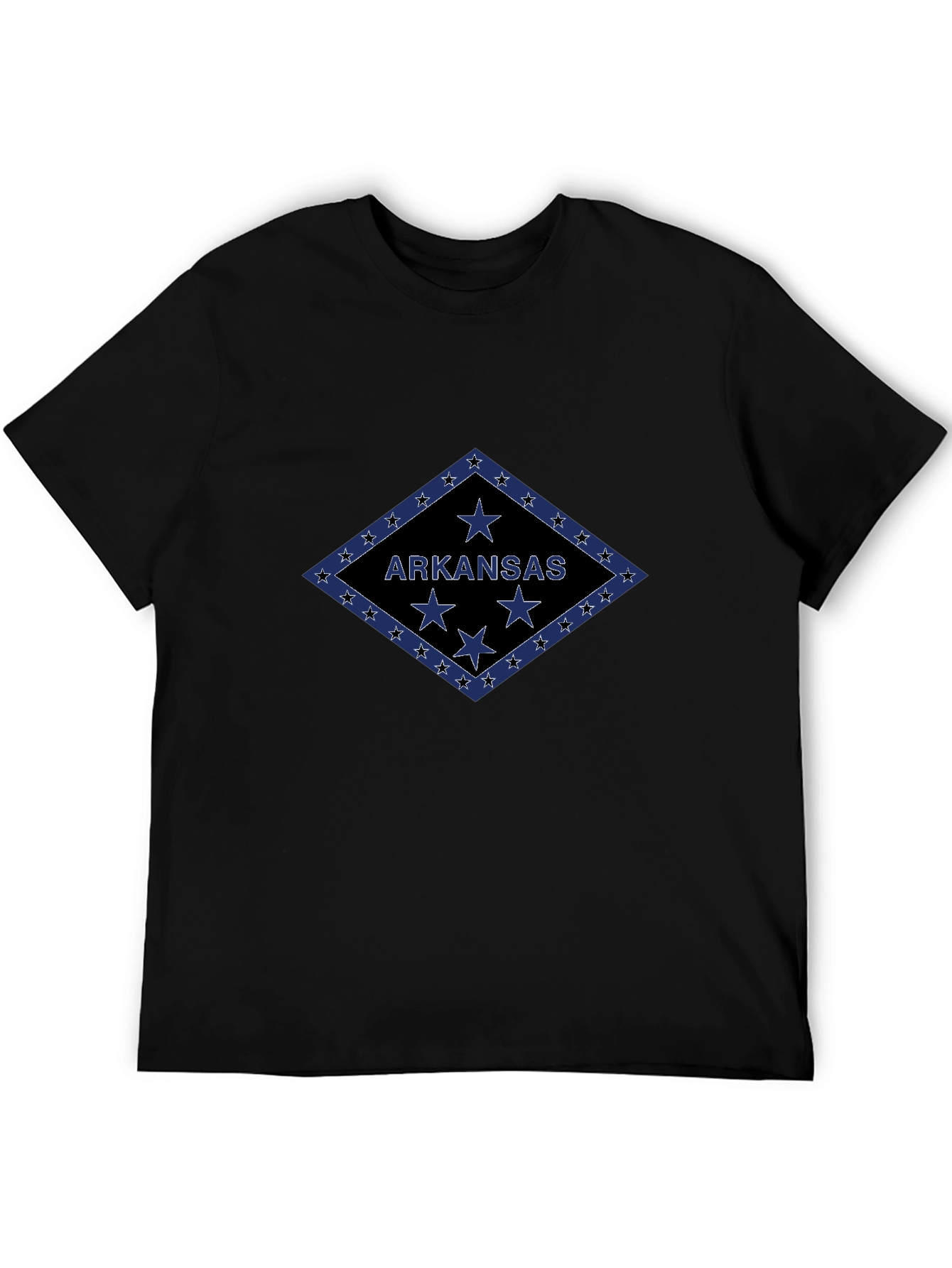 Arkansas State Flag T-Shirt - Black Tee