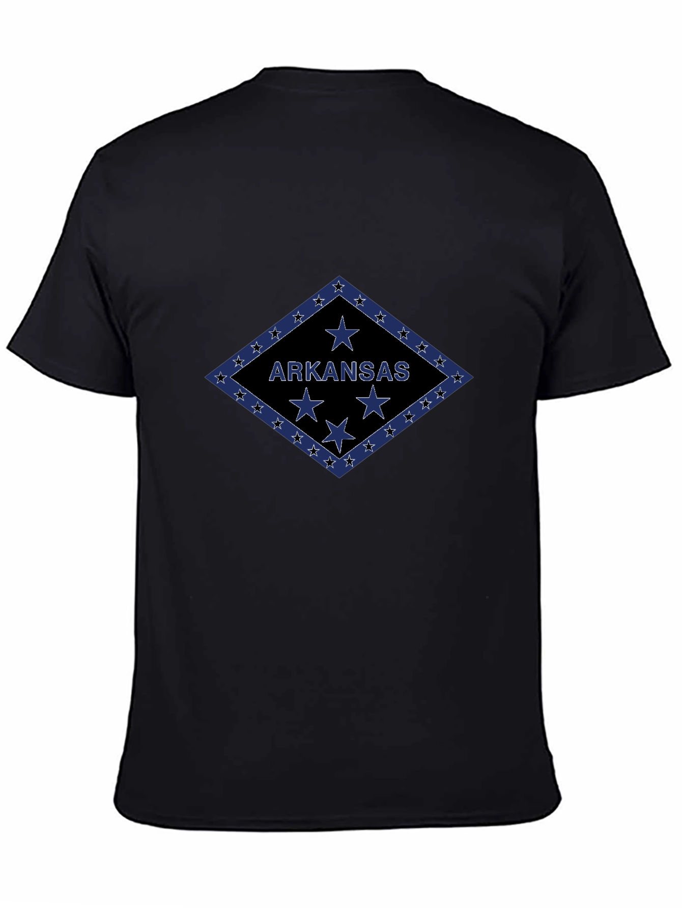 Arkansas State Flag T-Shirt - Black Tee