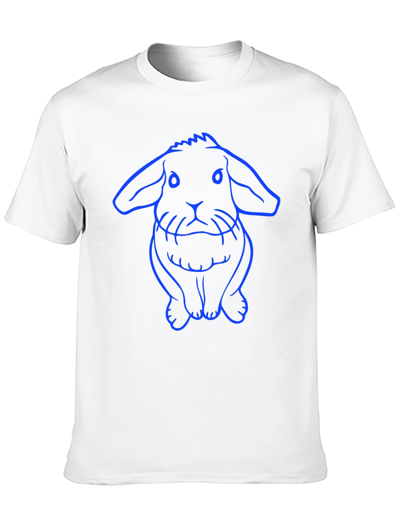 Rabbit Graphic Tee - Black Cotton Casual Wear