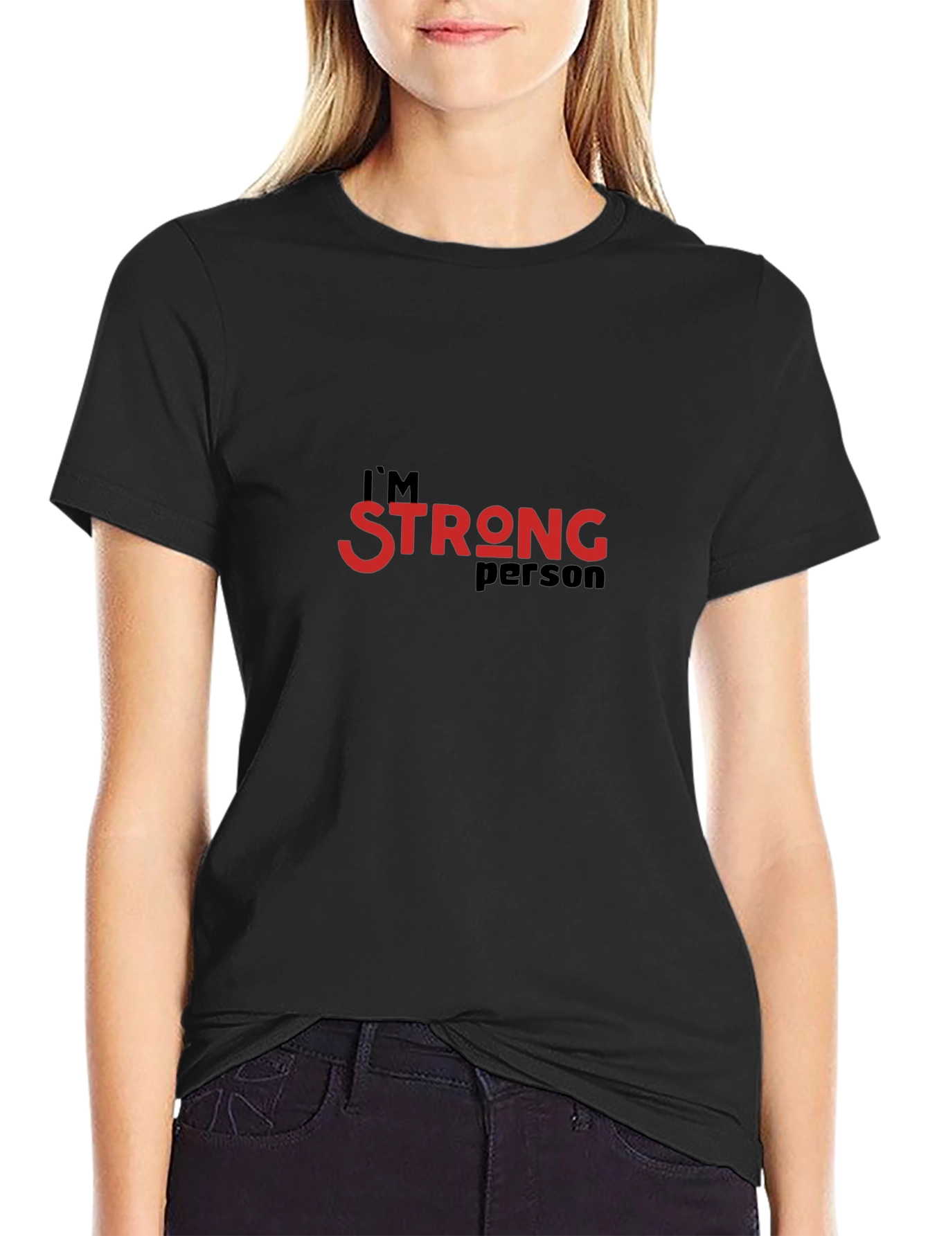 Strong Person Graphic Tee - Black