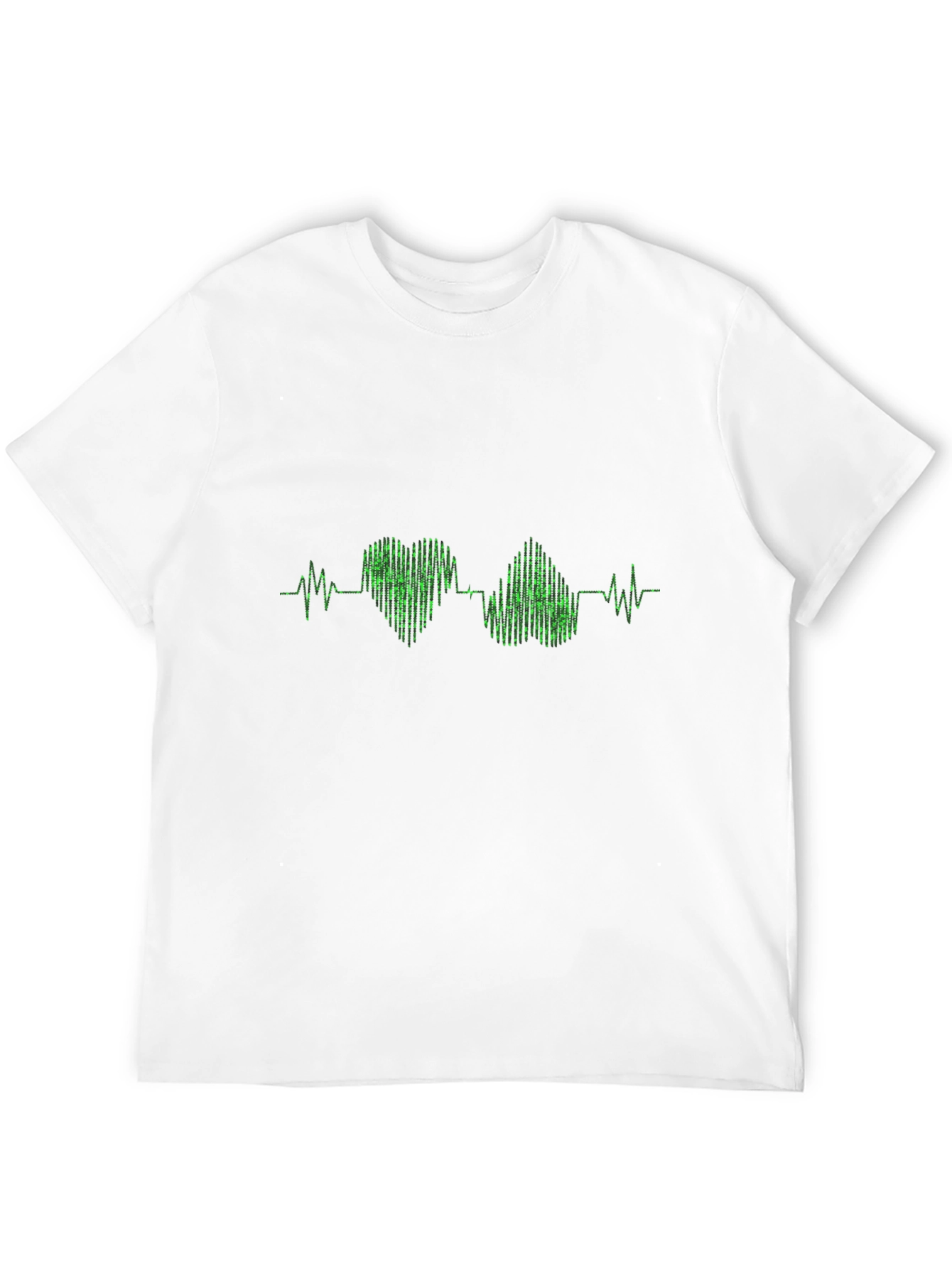 Heartbeat Heart Pulse T-Shirt - Black