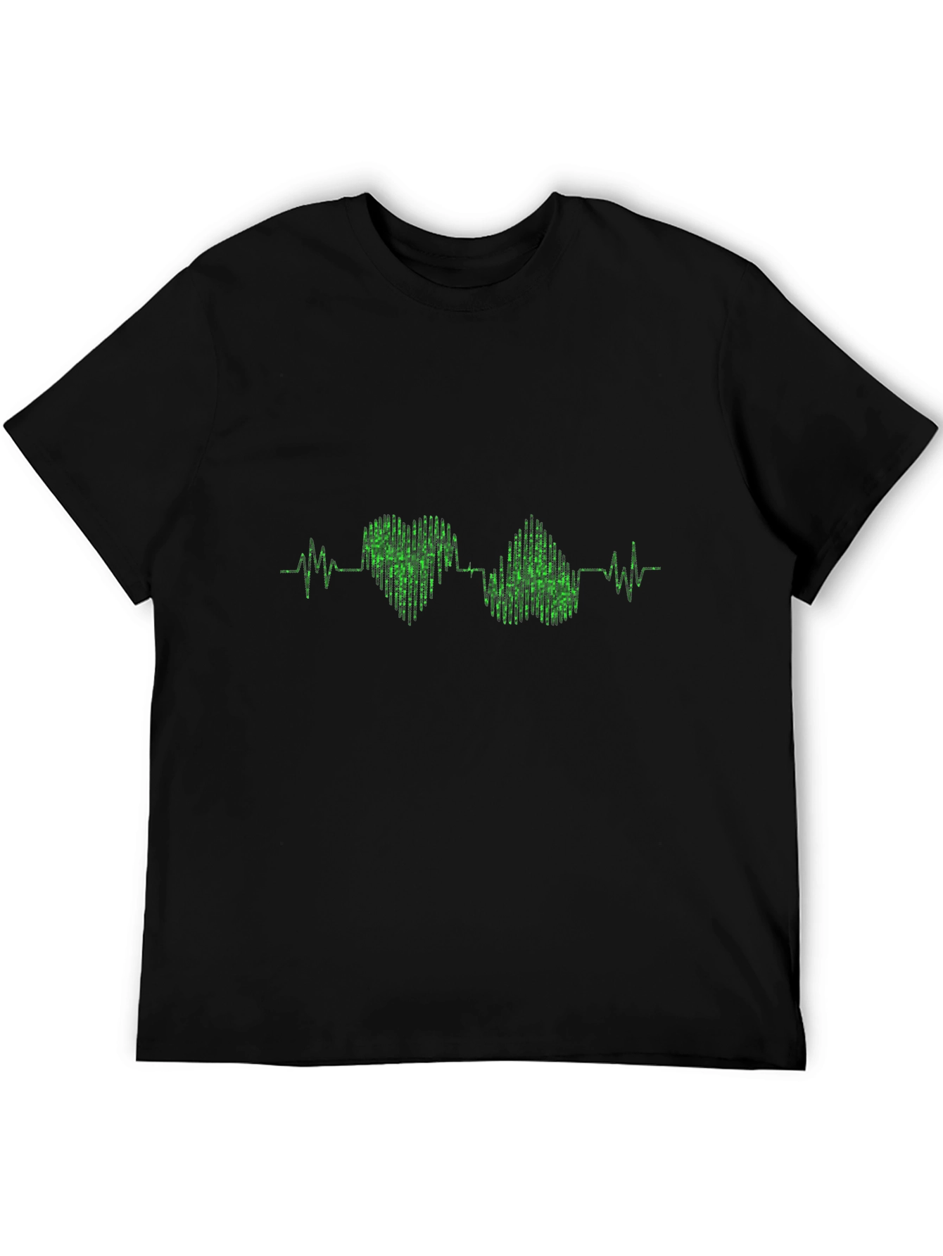 Heartbeat Heart Pulse T-Shirt - Black