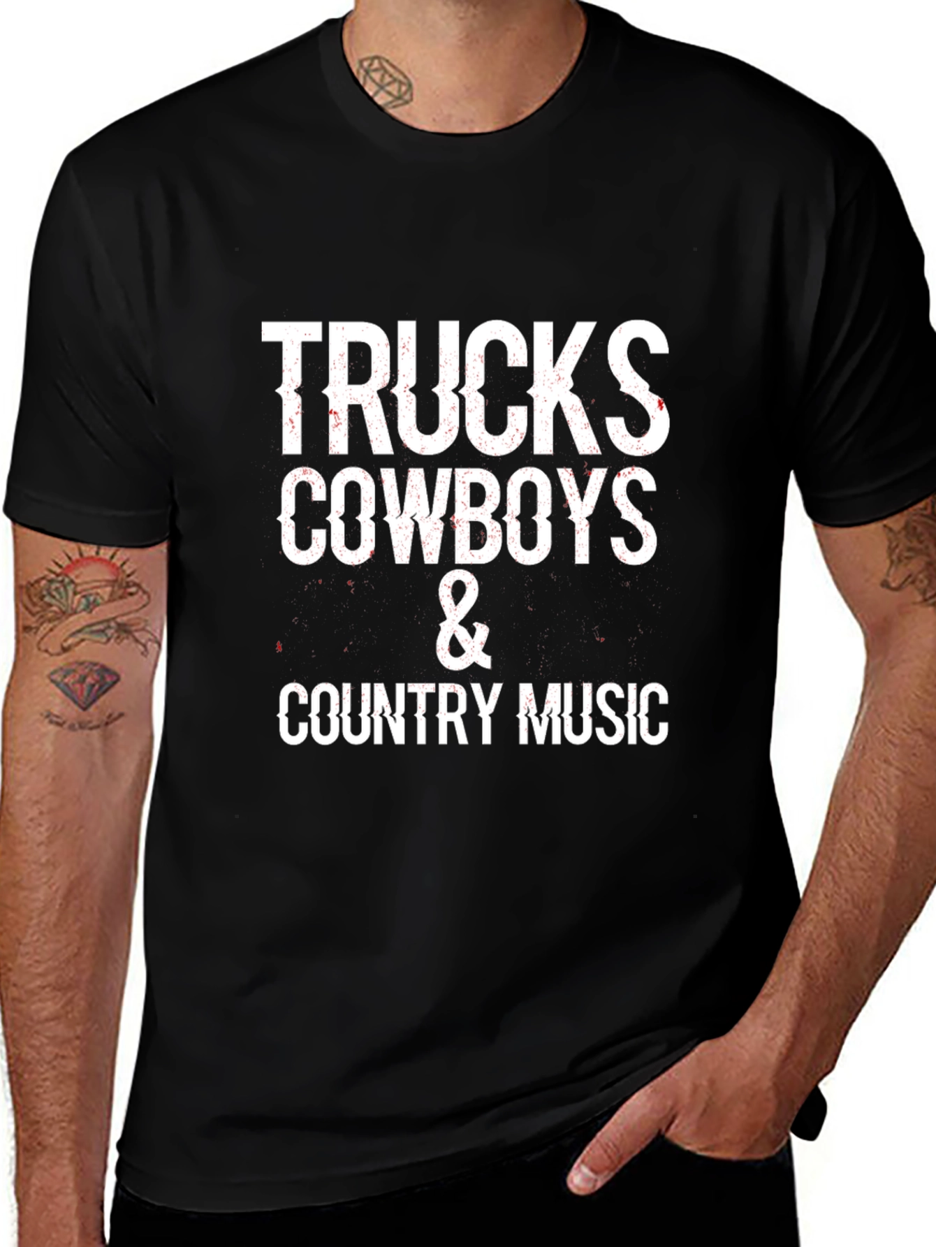 Trucks Cowboys & Country Music Graphic Tee