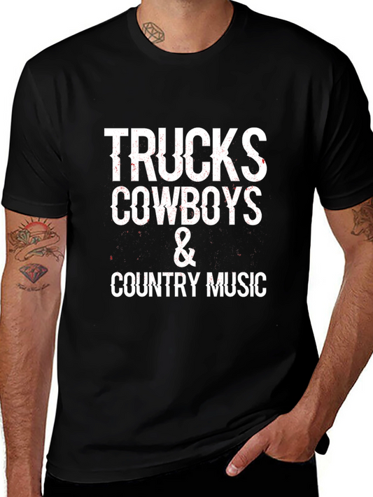 Trucks Cowboys & Country Music Graphic Tee