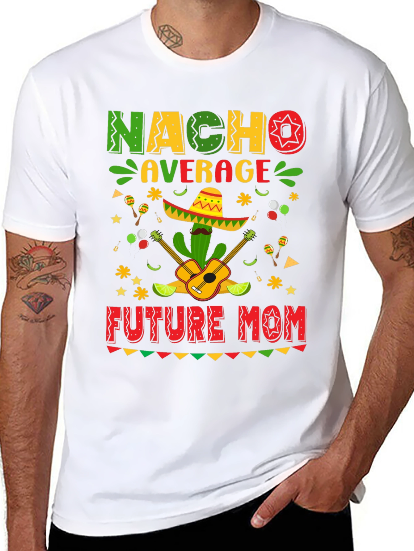 Nacho Average Future Mom T-Shirt - Black