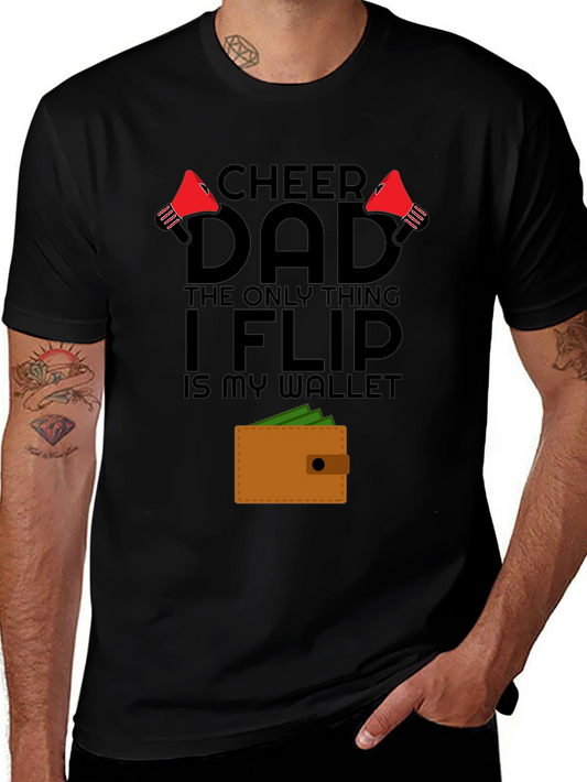 Cheer Dad Wallet Flip Graphic T-Shirt