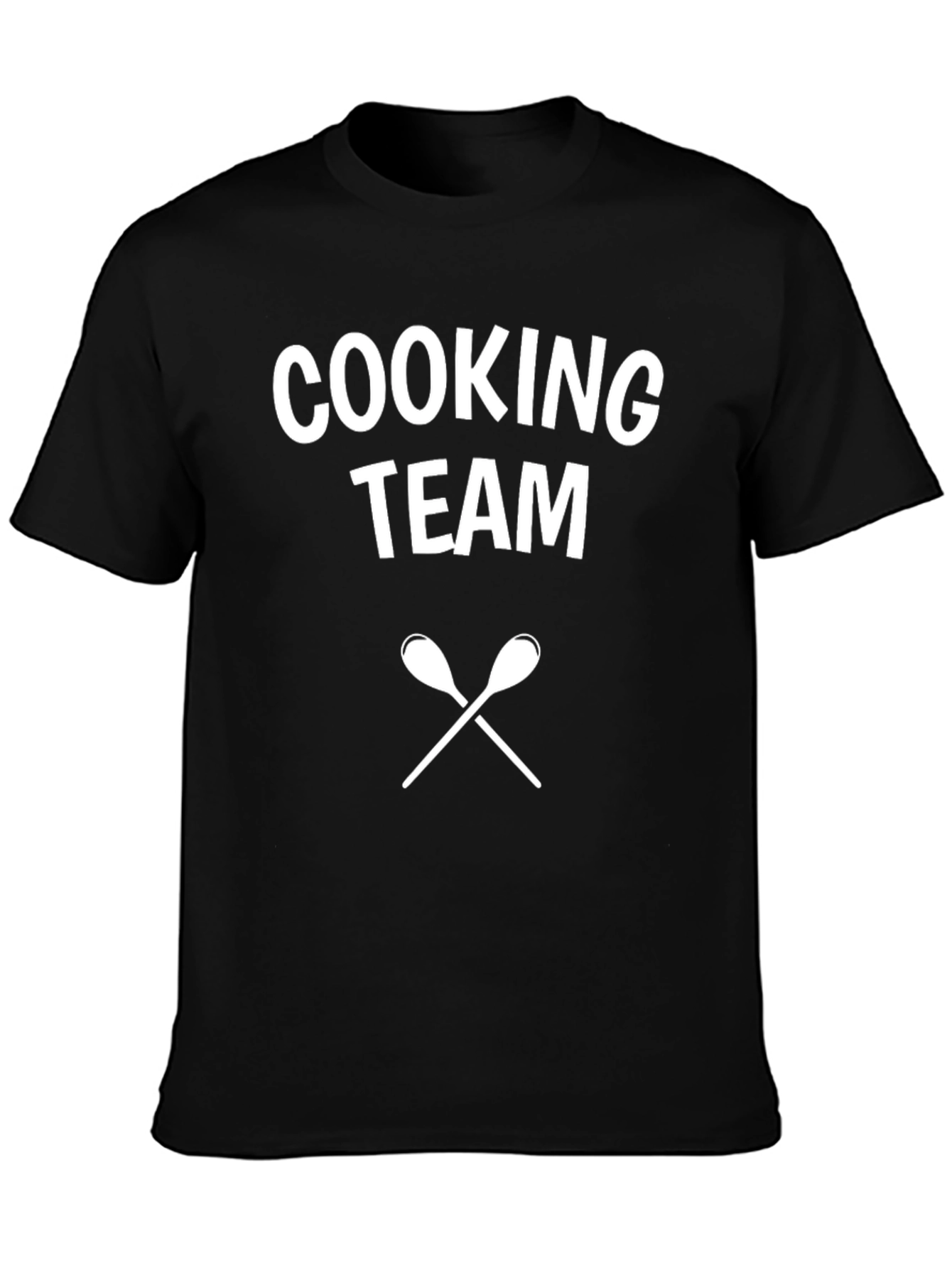 Cooking Team T-Shirt - Black Cotton Blend Tee