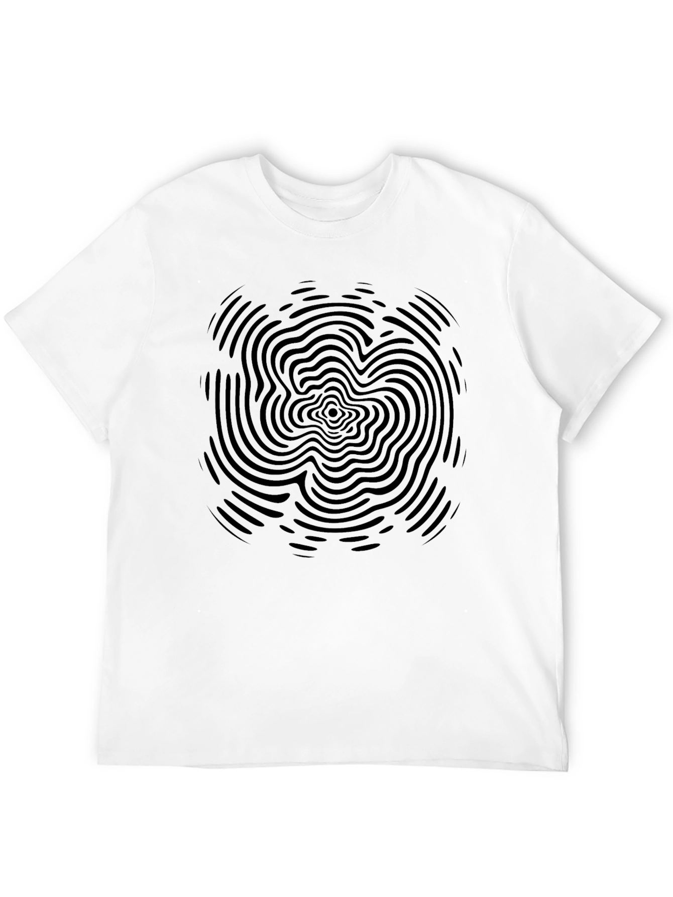 Abstract Black Graphic Print T-Shirt