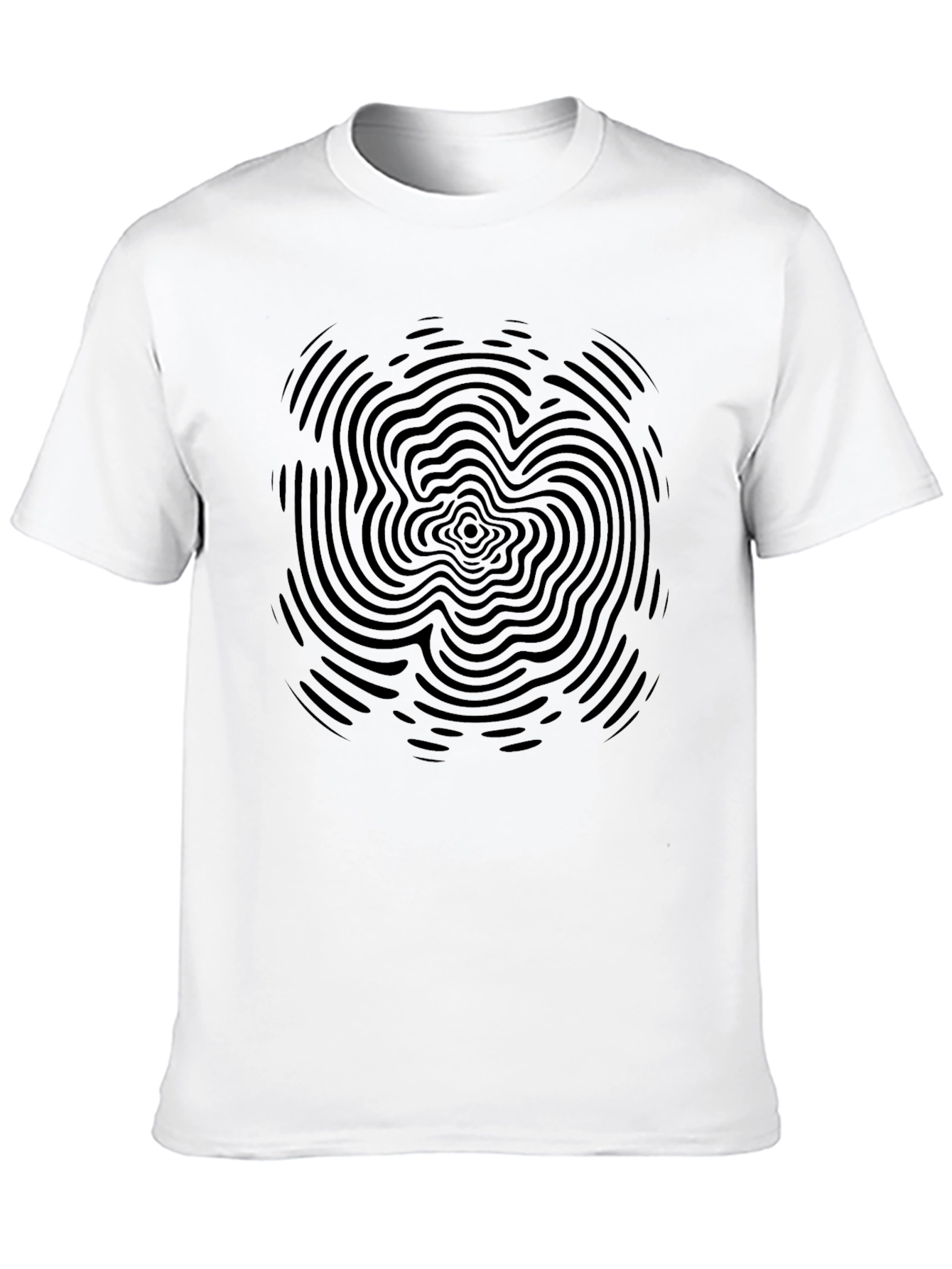 Abstract Black Graphic Print T-Shirt