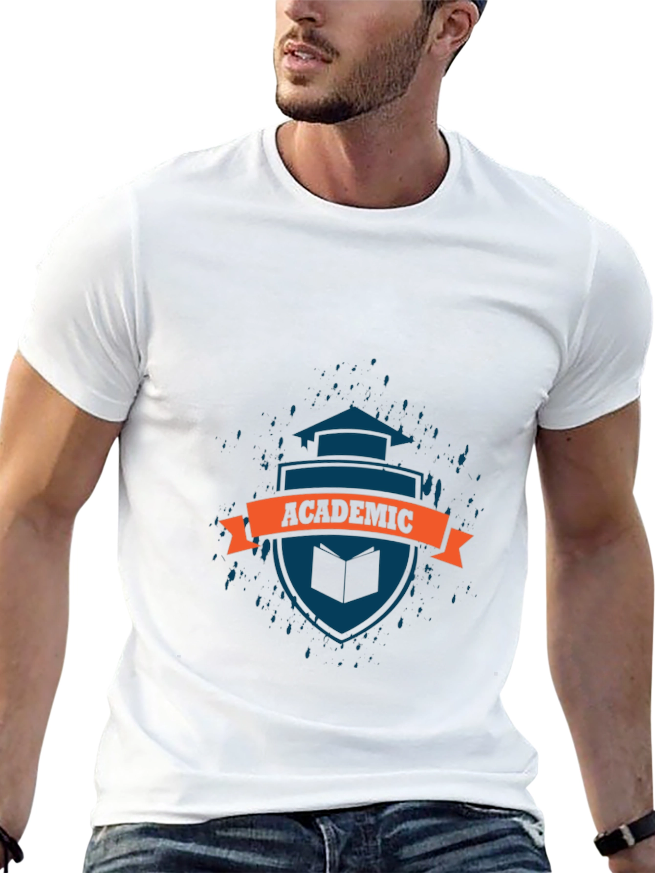 Academic Shield Graphic Tee - Soft Cotton Comfort