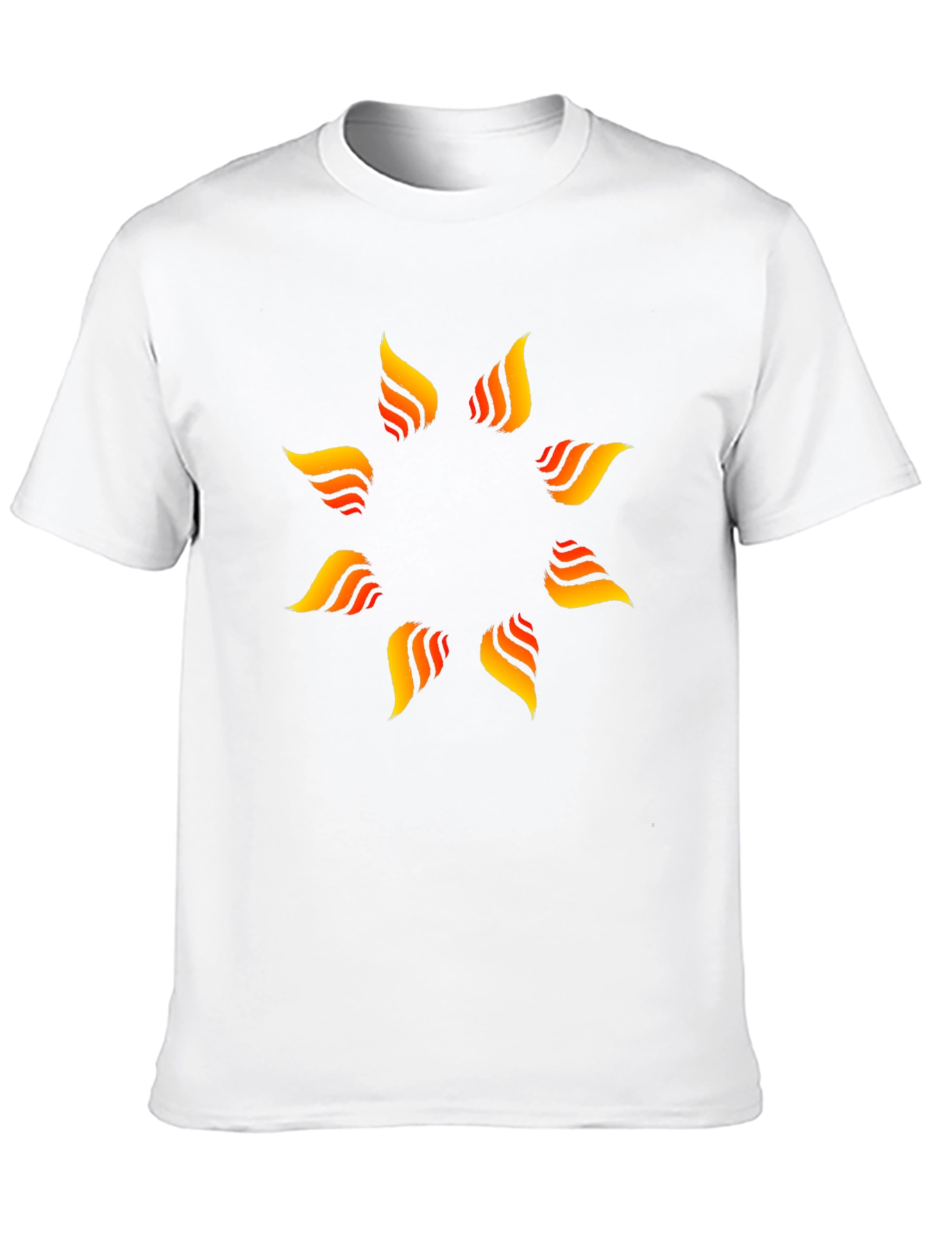 Stylish Black T-Shirt with Flame Design