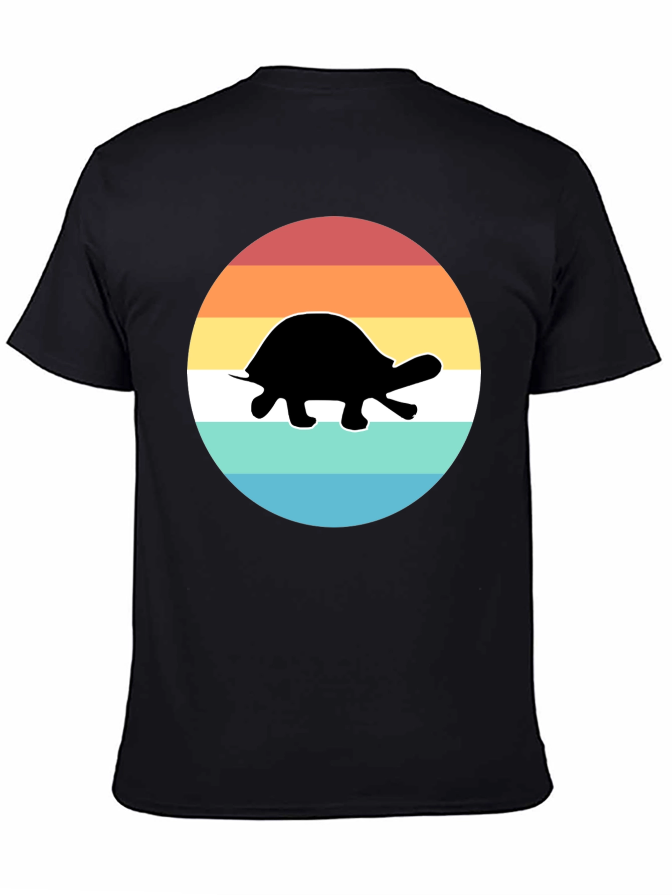 Retro Turtle Graphic Tee - Black