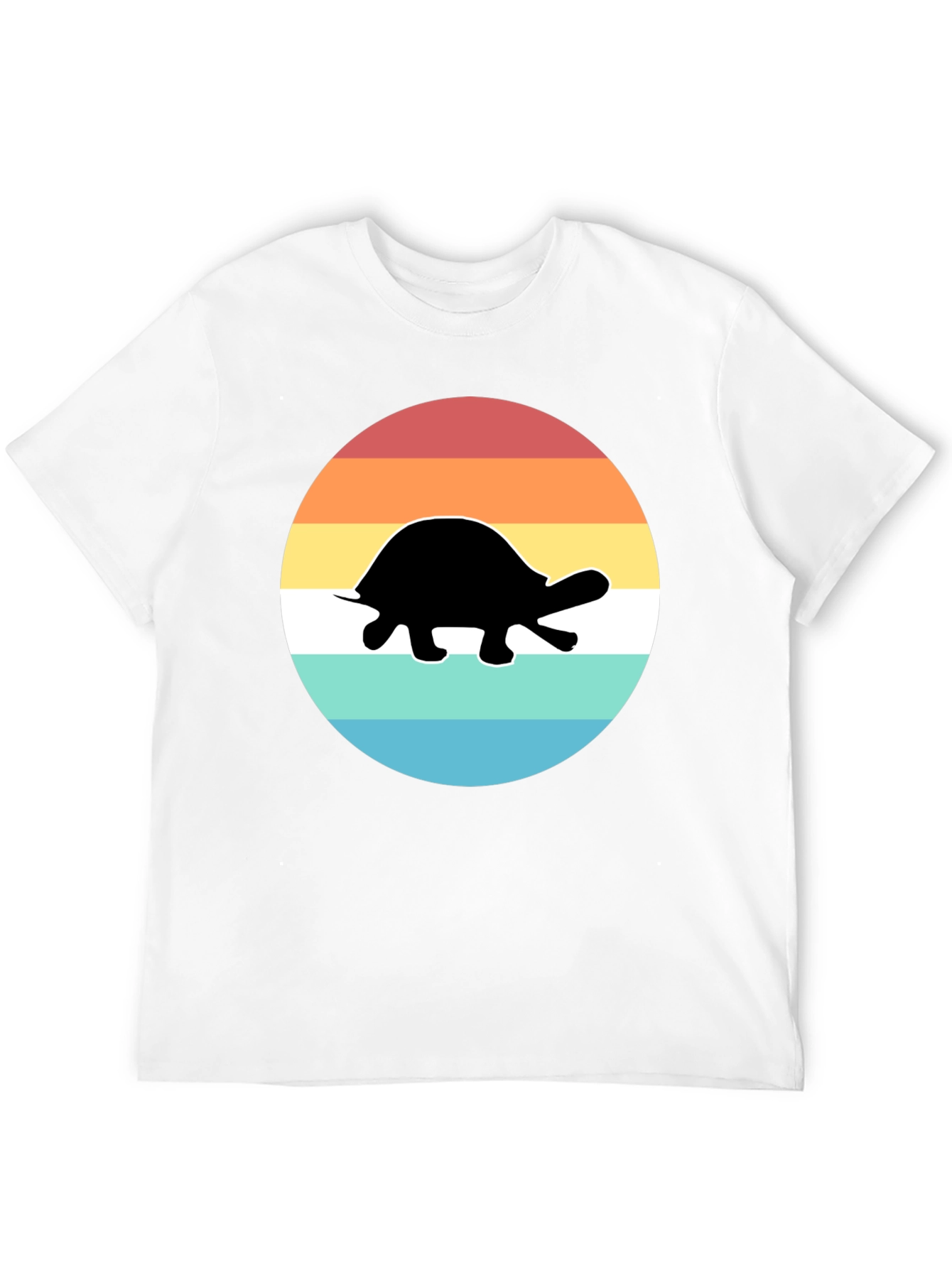 Retro Turtle Graphic Tee - Black