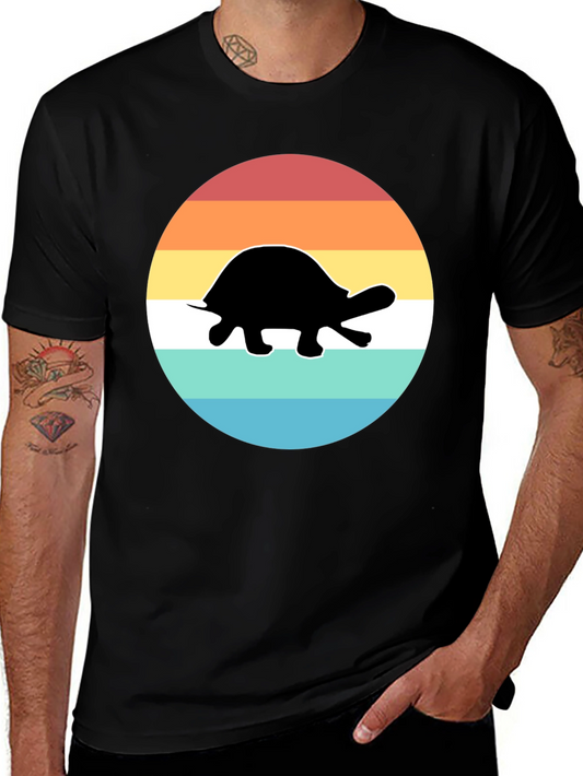 Retro Turtle Graphic Tee - Black