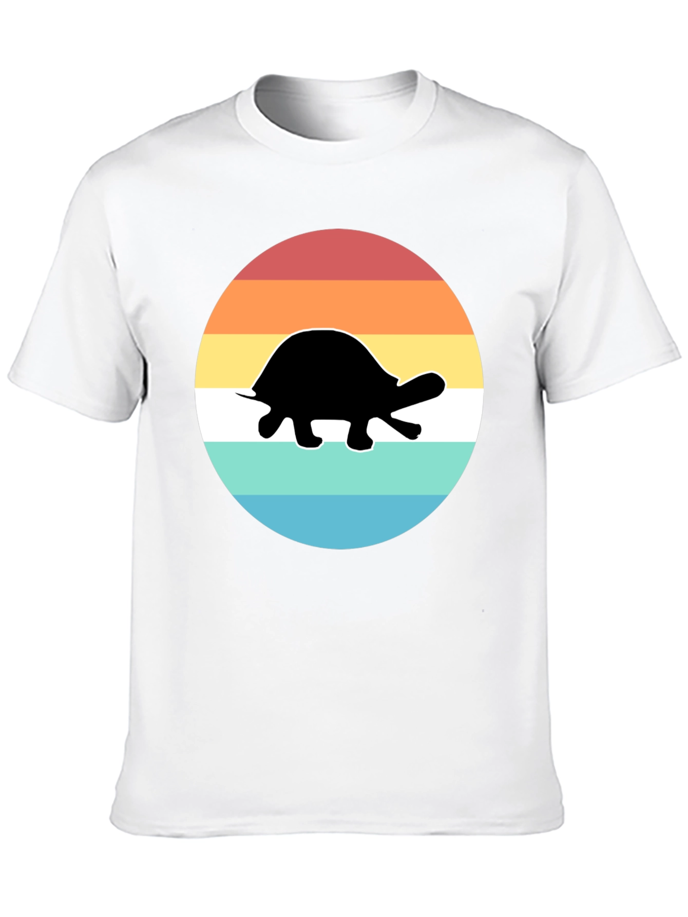 Retro Turtle Graphic Tee - Black