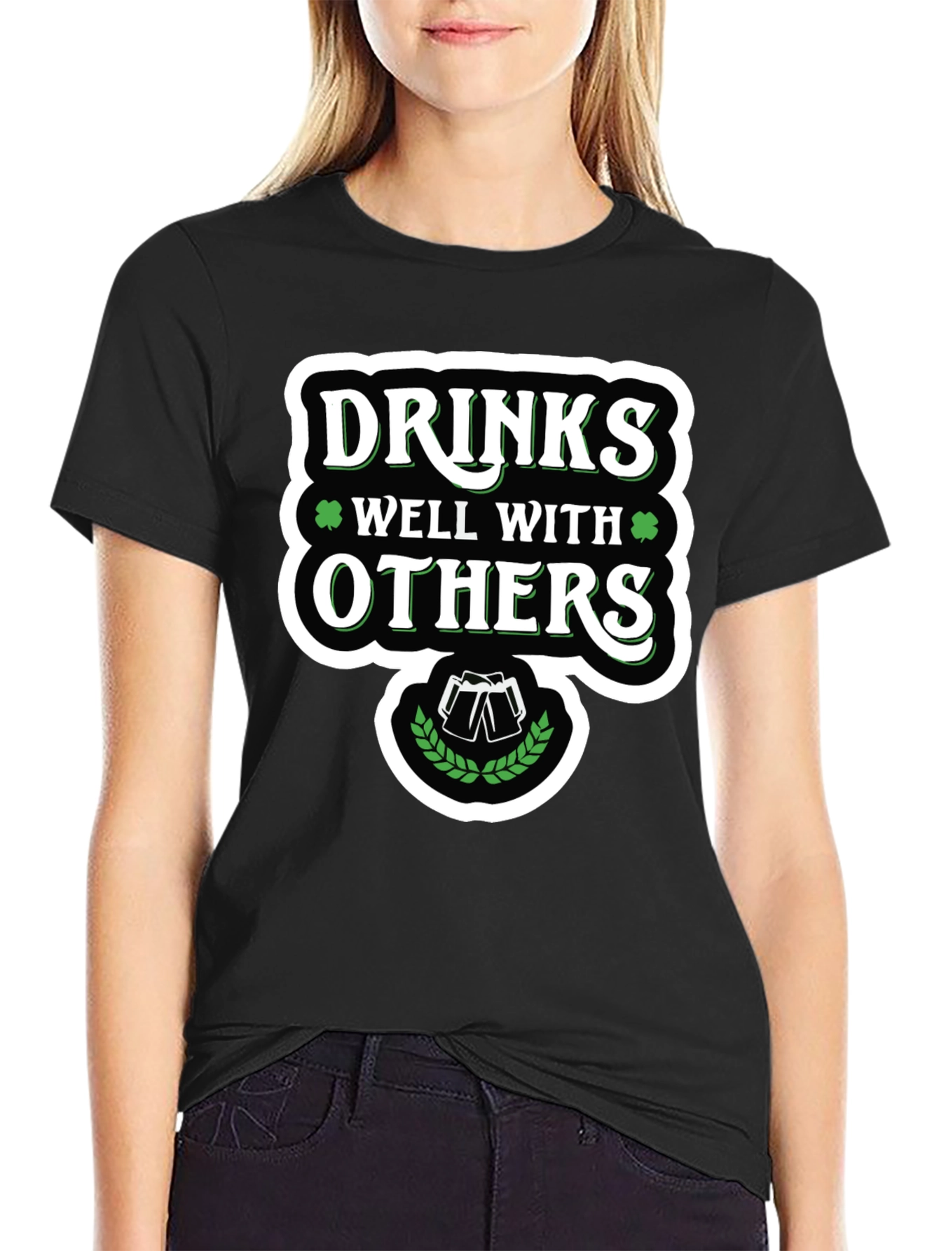 Drinks Well With Others St. Patricks Day Graphic Tee