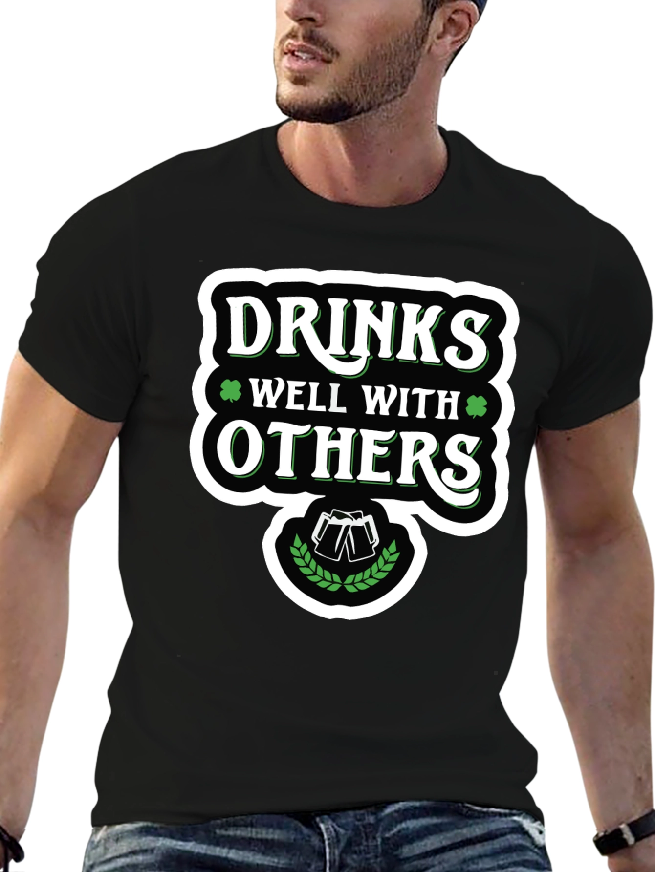 Drinks Well With Others St. Patricks Day Graphic Tee
