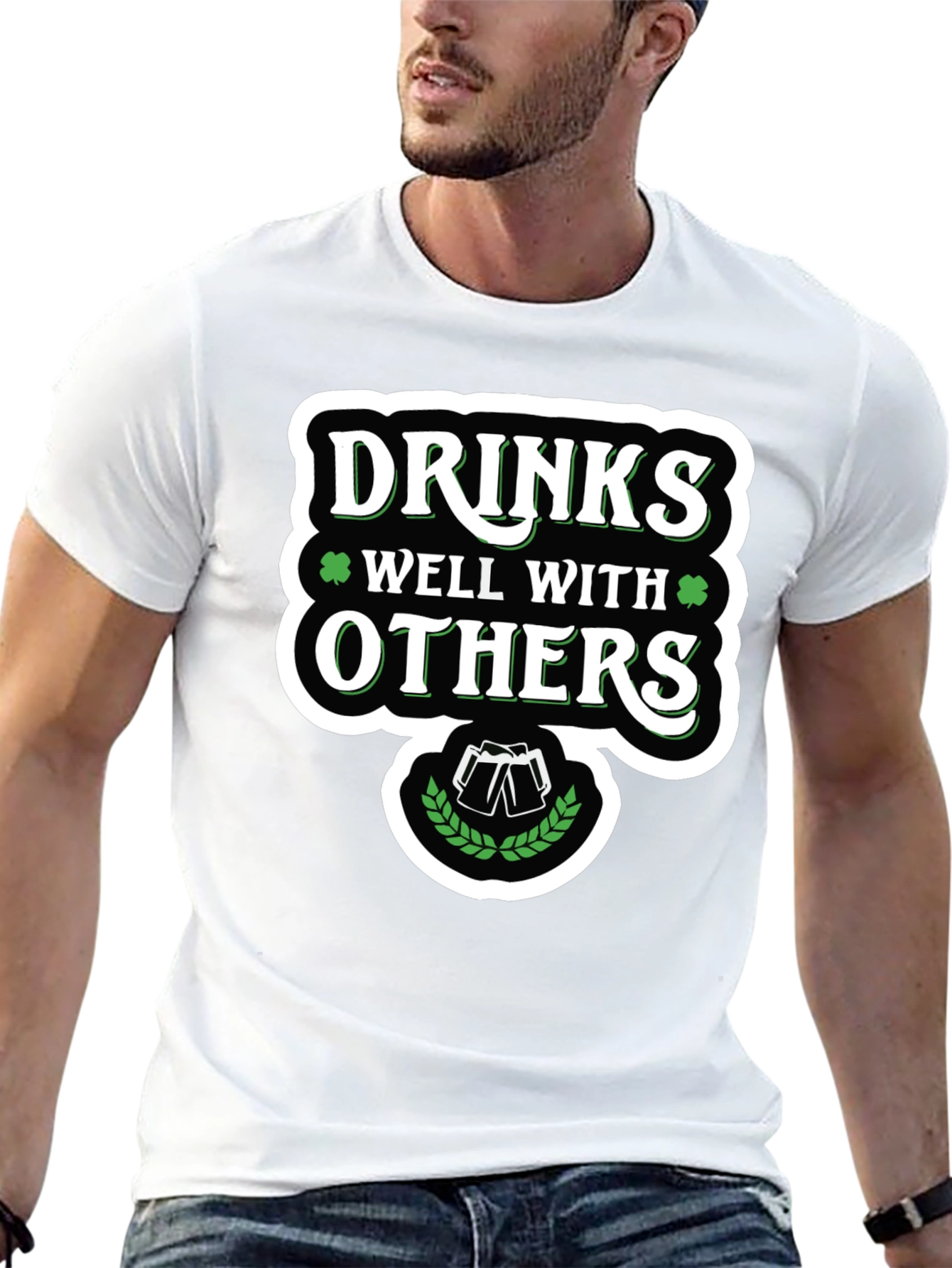 Drinks Well With Others St. Patricks Day Graphic Tee