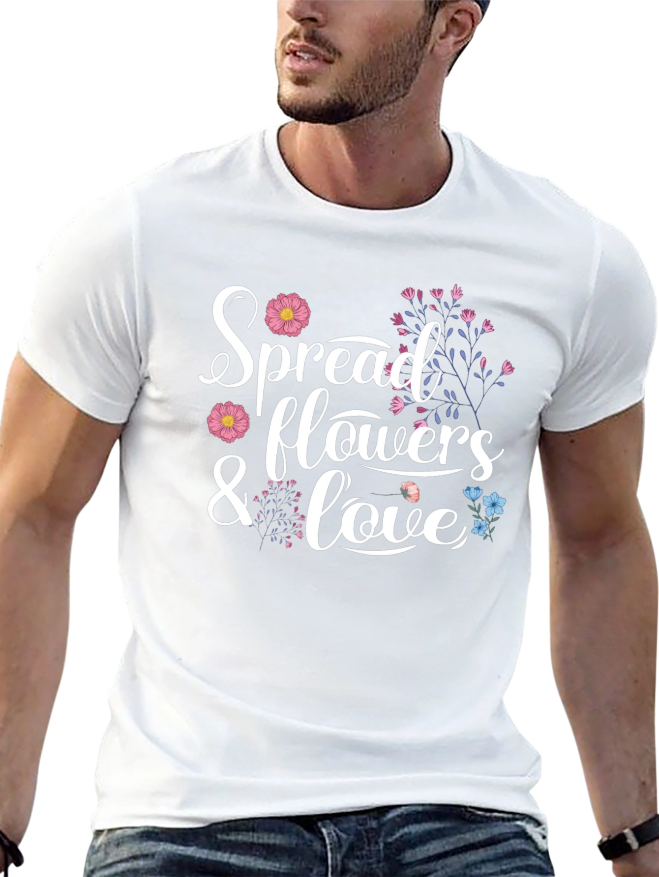 Spread Flowers and Love Graphic Tee