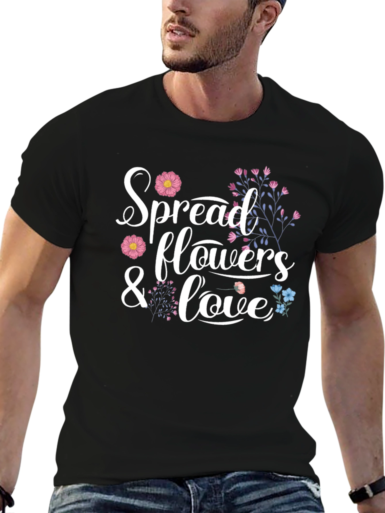 Spread Flowers and Love Graphic Tee